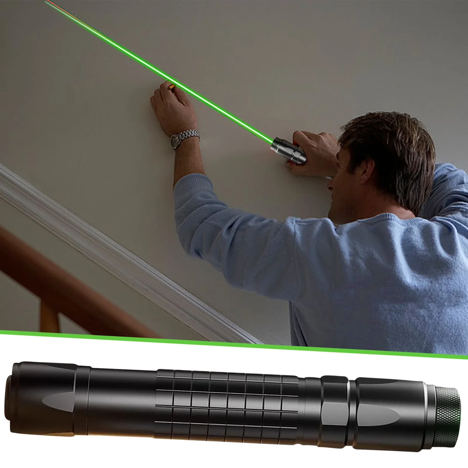 Stylish Measuring Layout with Lightweight, Durable, Laser Level Green Line Precise Durable - Multicolour Plastic Model D73CD9