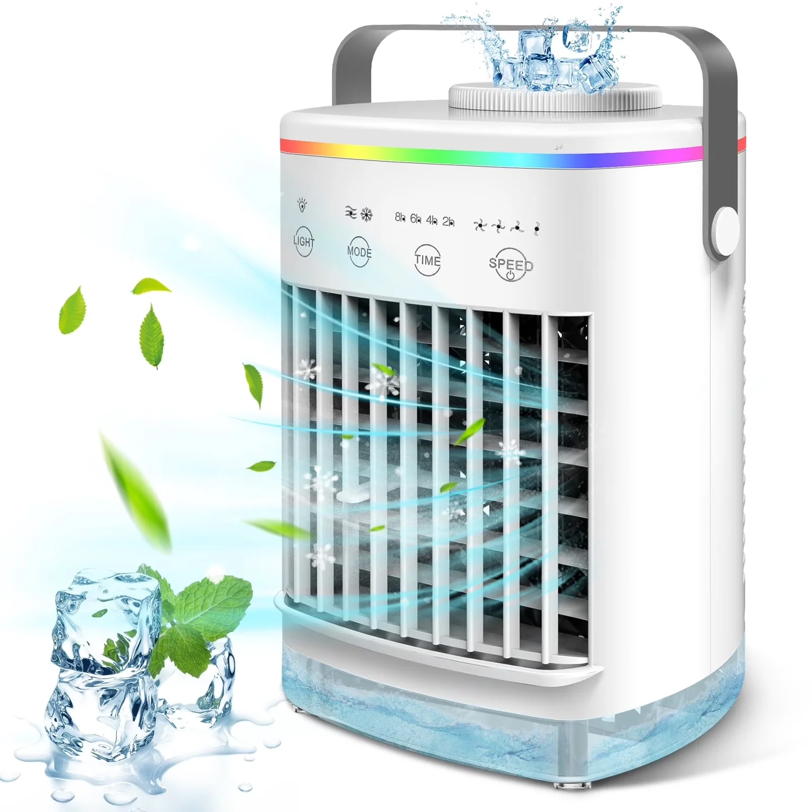 Modern Fans In Cooling with Timer, Portable Air Conditioner - White Abs Model 905D4A