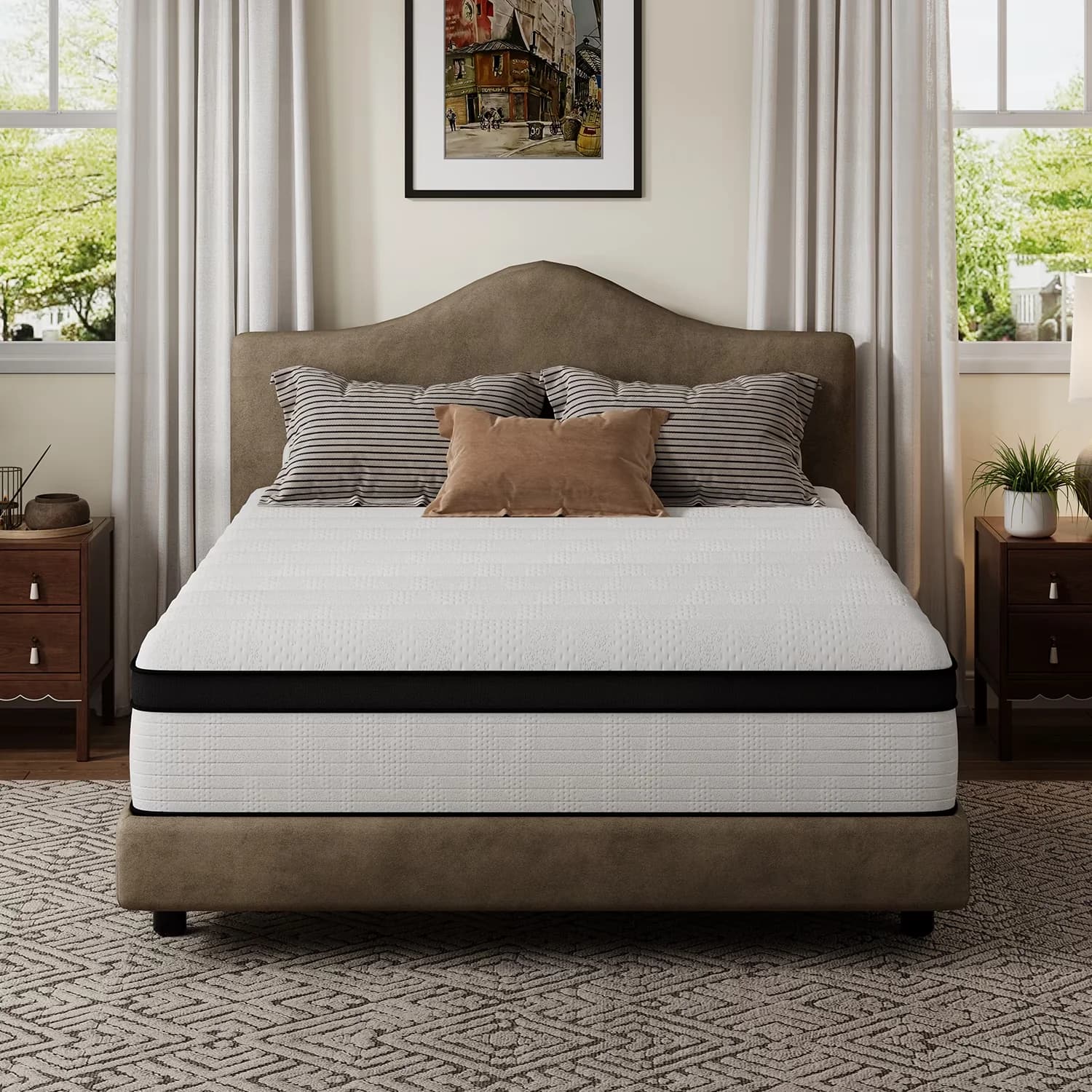 Classic Mattresses Accessory with Low Motion Transfer, Breathable Construction - Gel Memory Foam, Hybrid Mattress Model 4E0610