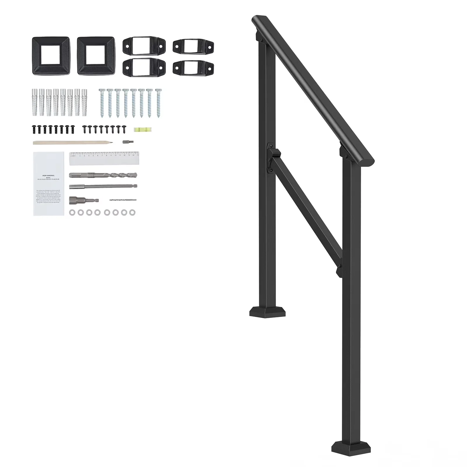 Building Material Versatile with Adjustable, Outdoor Handrails - Steel Multicolor Model 69A6EA
