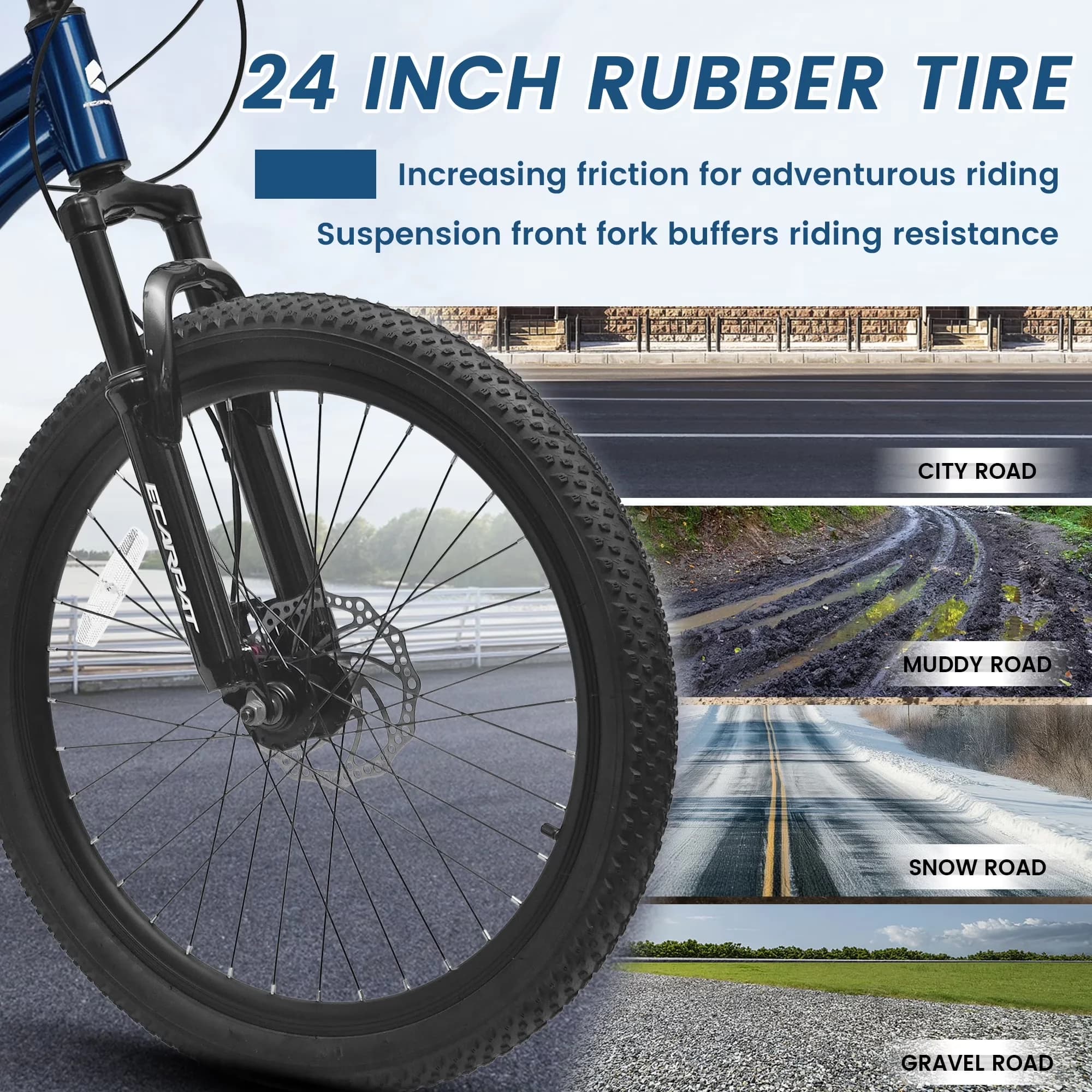 Innovative Kids Bike with Lightweight, Suspension Type: Front Suspension - Blue Model 882F99