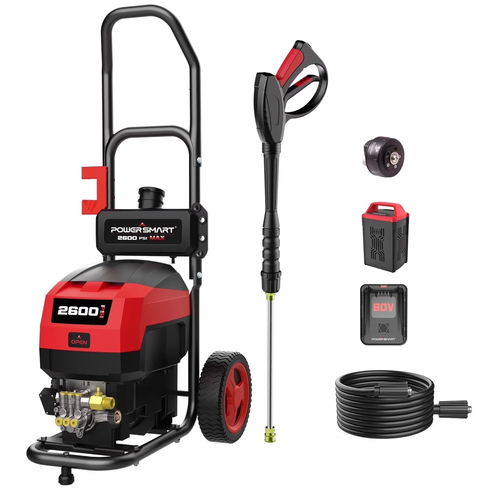 Premium Pressure Washer with Battery, 80V, Adjustable Wand - Durable Build Model 669A40