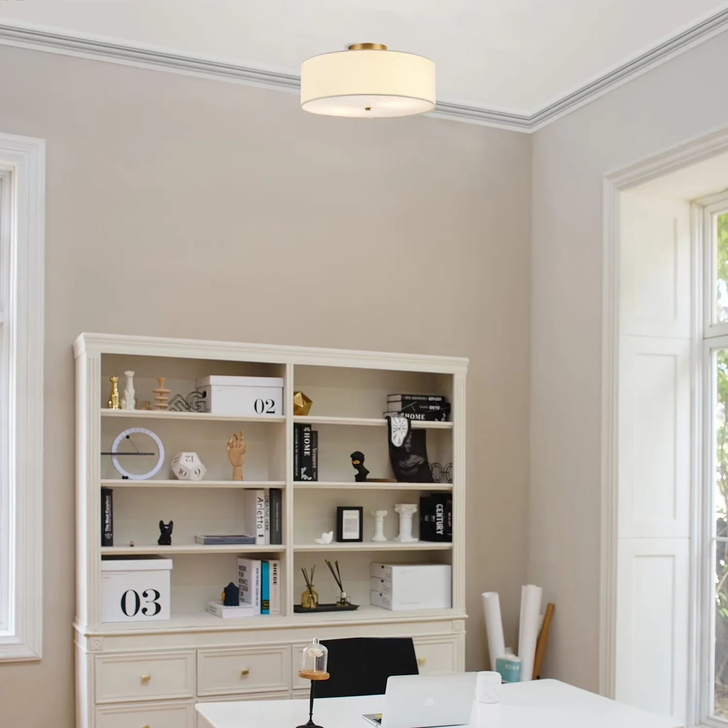 Ceiling Lights Fixture Efficient with LED, Dimmable, Minimalist - Metal Gold Model FC6180