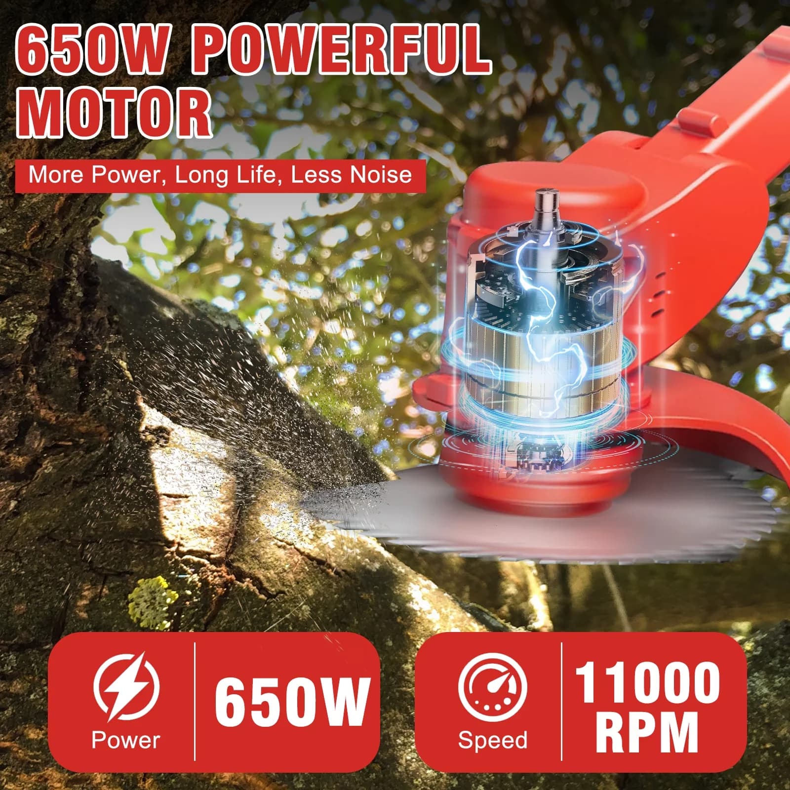 Modern String Trimmer with Battery, Extendable, Weed Lawn Edge - Grass Model B931BB