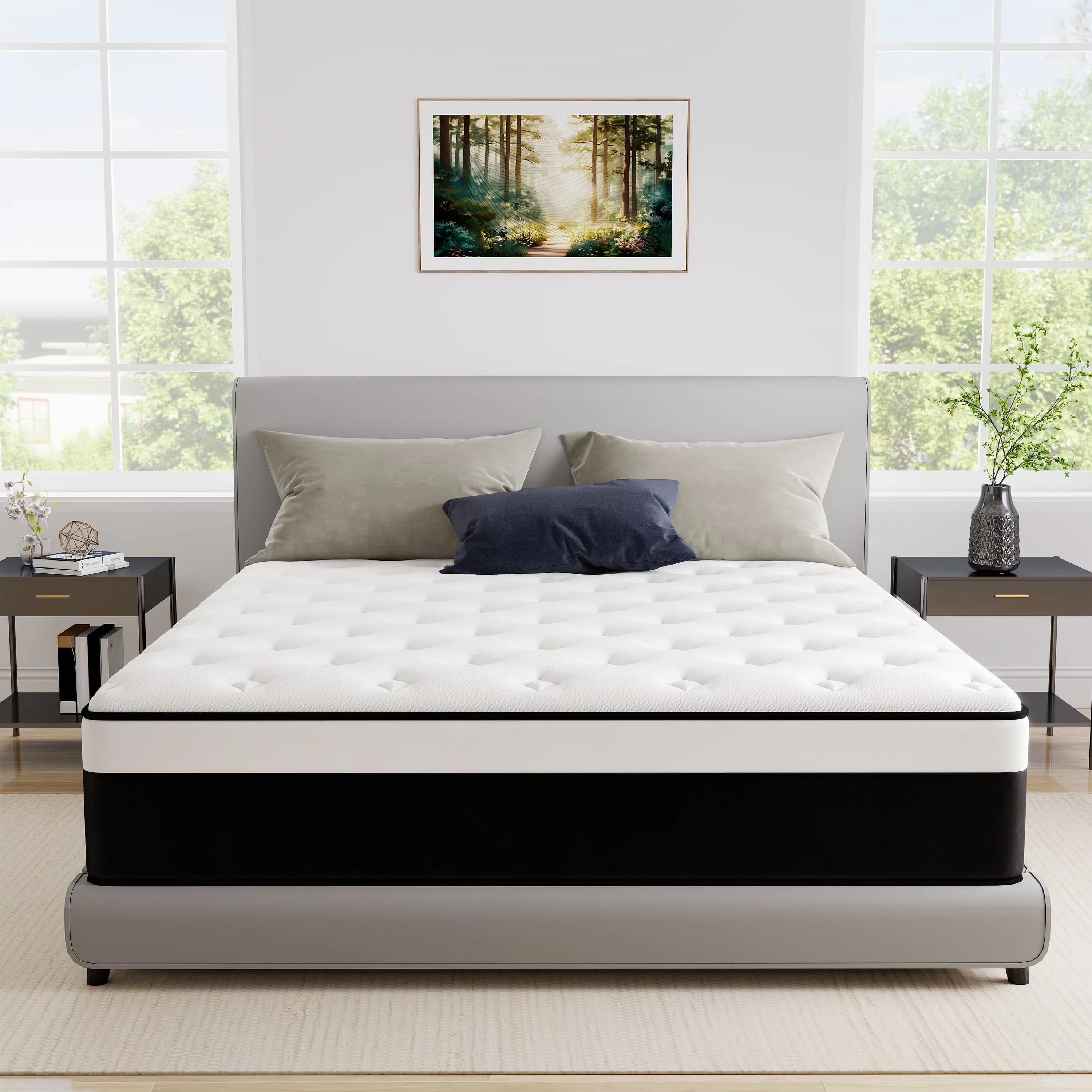 Innovative Mattresses Accessory with Mattress-In-A-Box - White Gel Memory Foam Model BB3D85