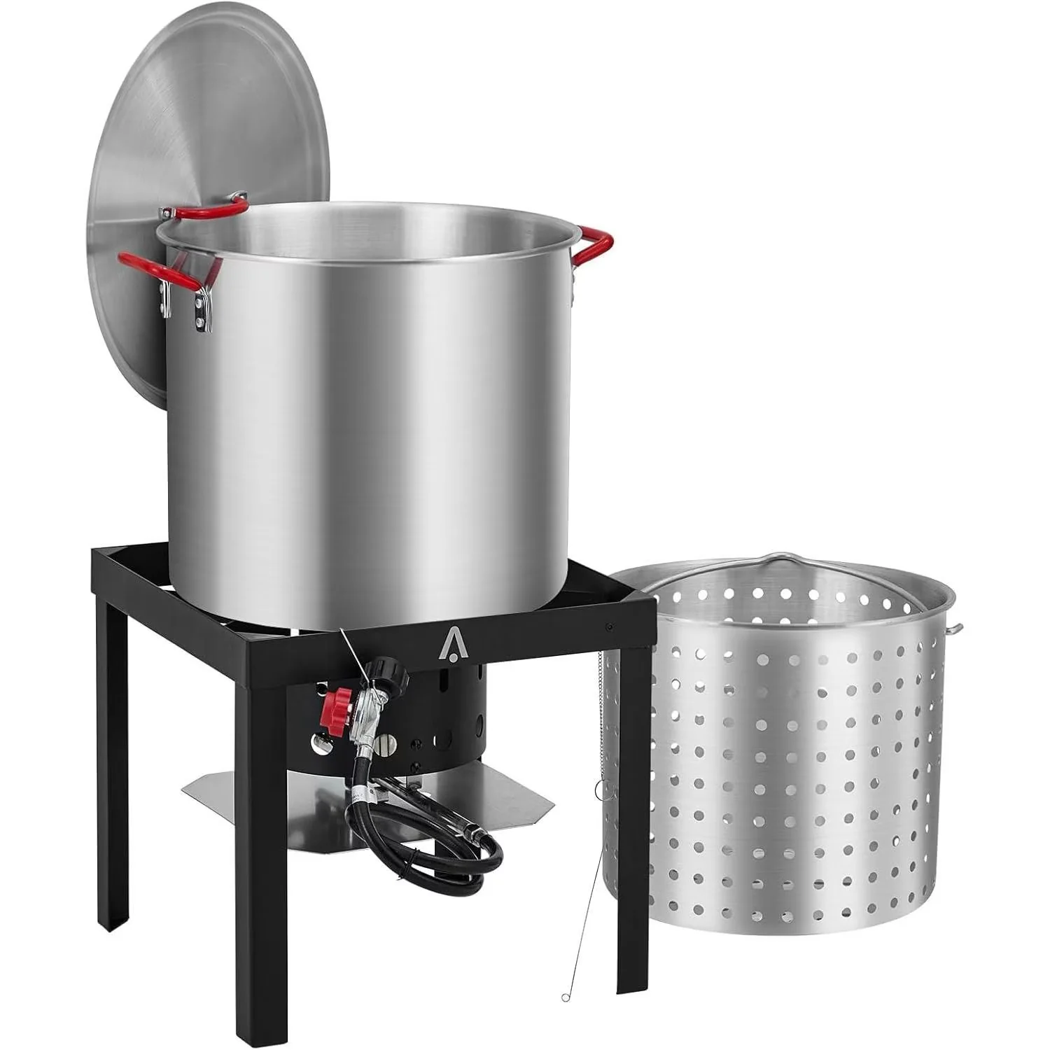 Modern Outdoor Fryer with Adjustable Regulator, 60-Quart Aluminum Seafood Boil Pot Kit - Model 453520