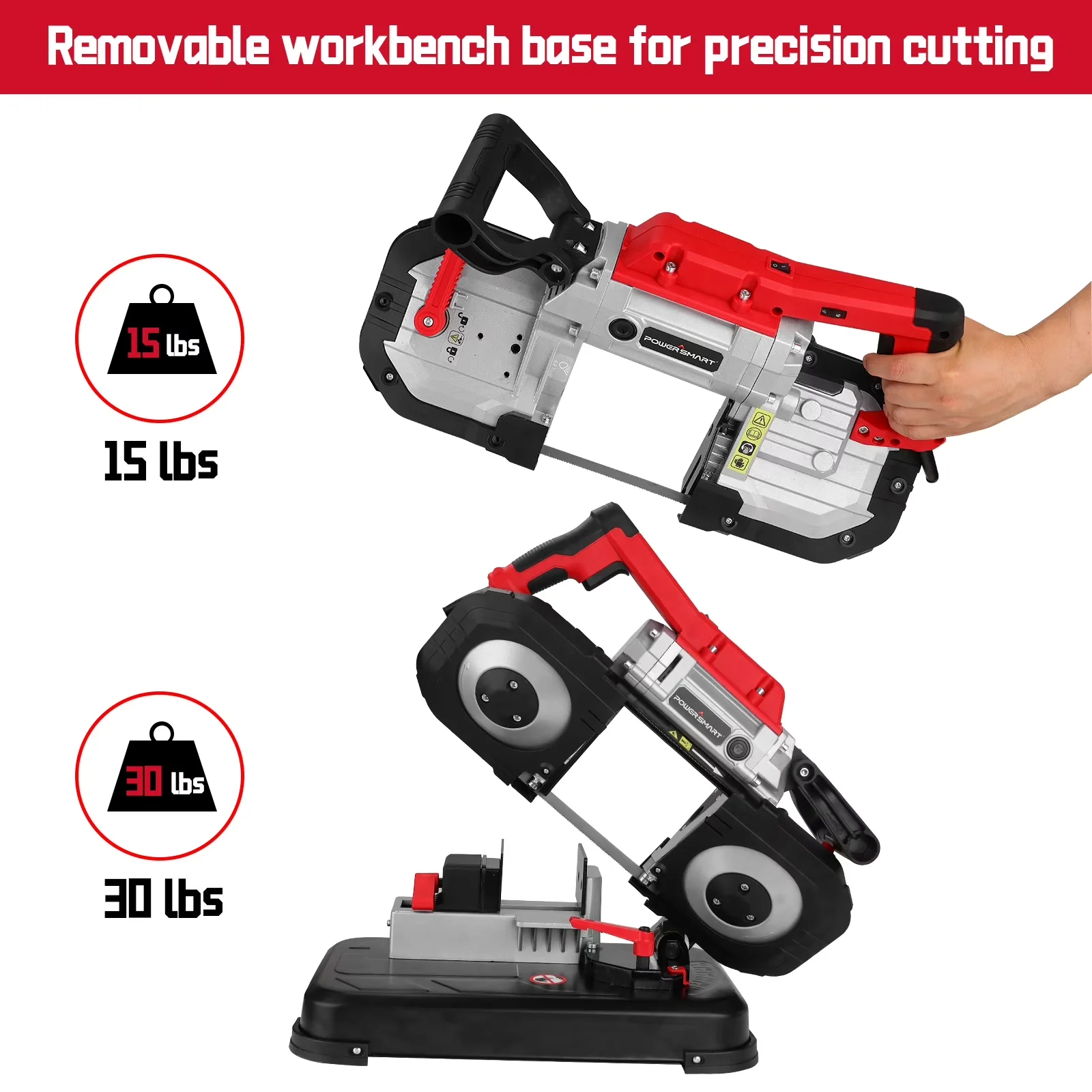 Power Saw Compact with Variable Speed - Red Electric - Rustic Charm Model B9A592