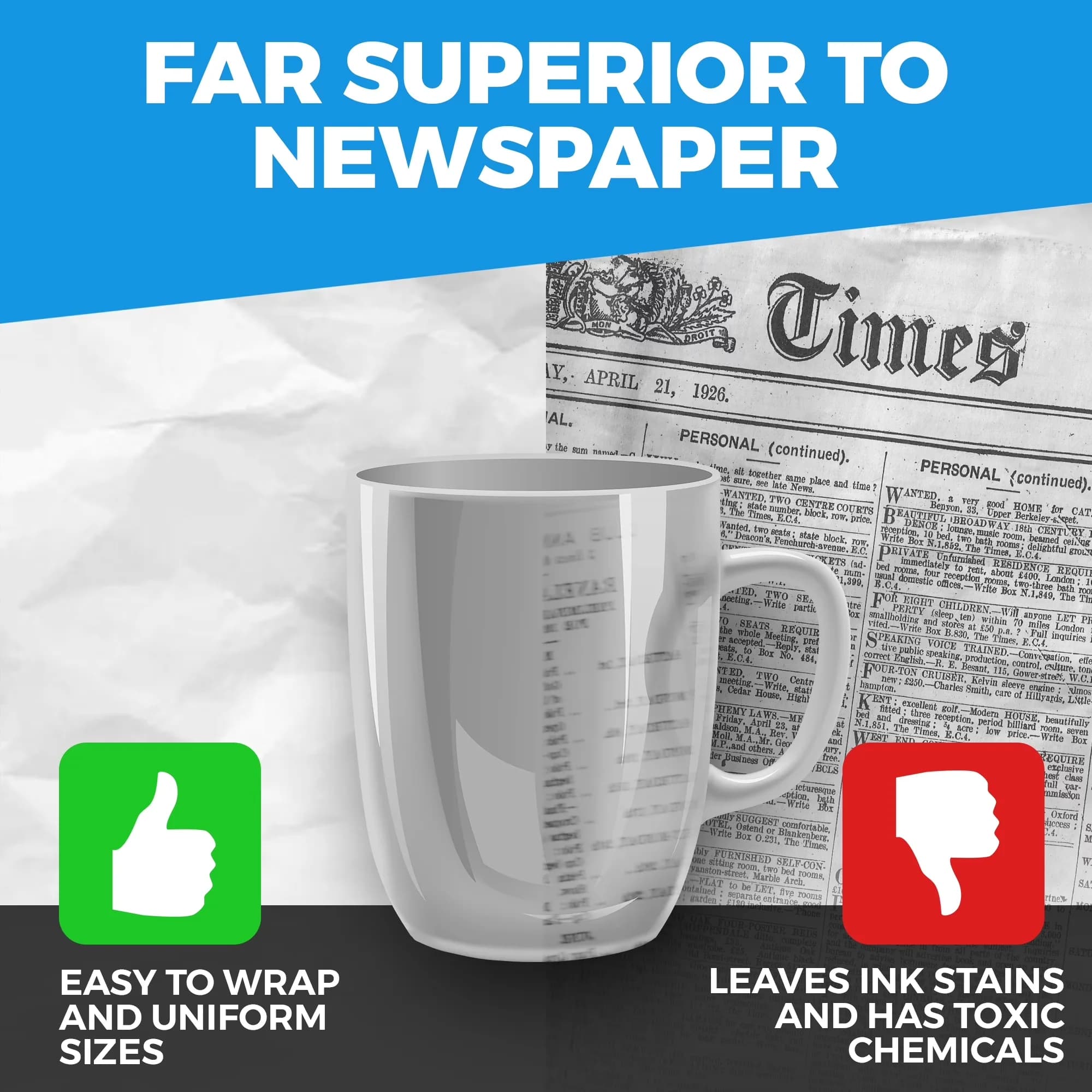 Innovative Moving with Packing Paper Sheets - White Paper - Easy to Use Model 42E67B
