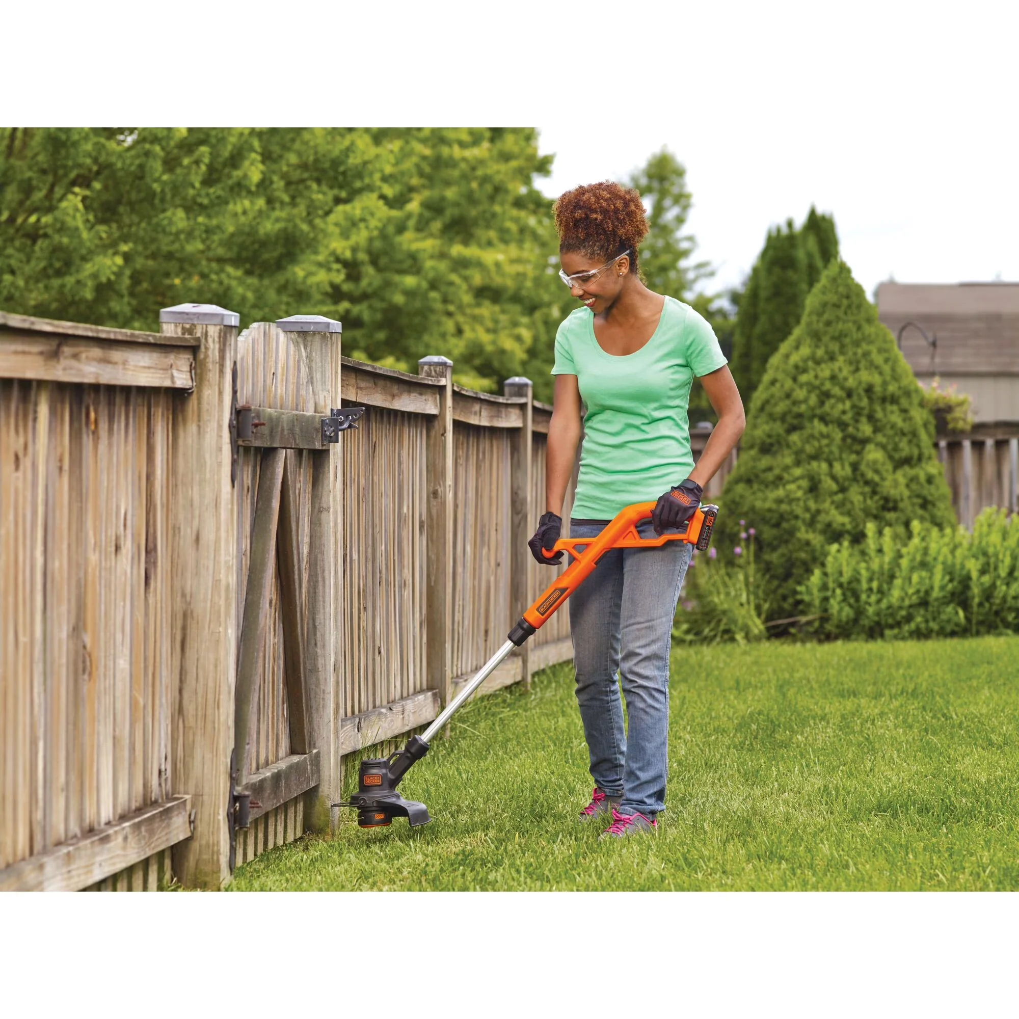 Reliable String Trimmer with Battery, 20V, Cutting Width: 10.00 Inches - Orange Model D0EE30