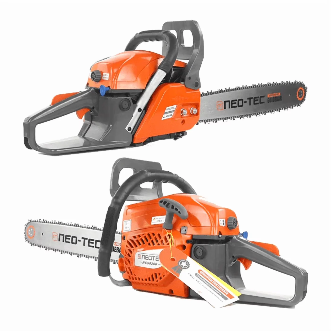 Versatile Chainsaw with Chain Brake, Handheld, NEO-TEC 20" 62cc 2-Cycle Gas Powered for Garden - Model 112813