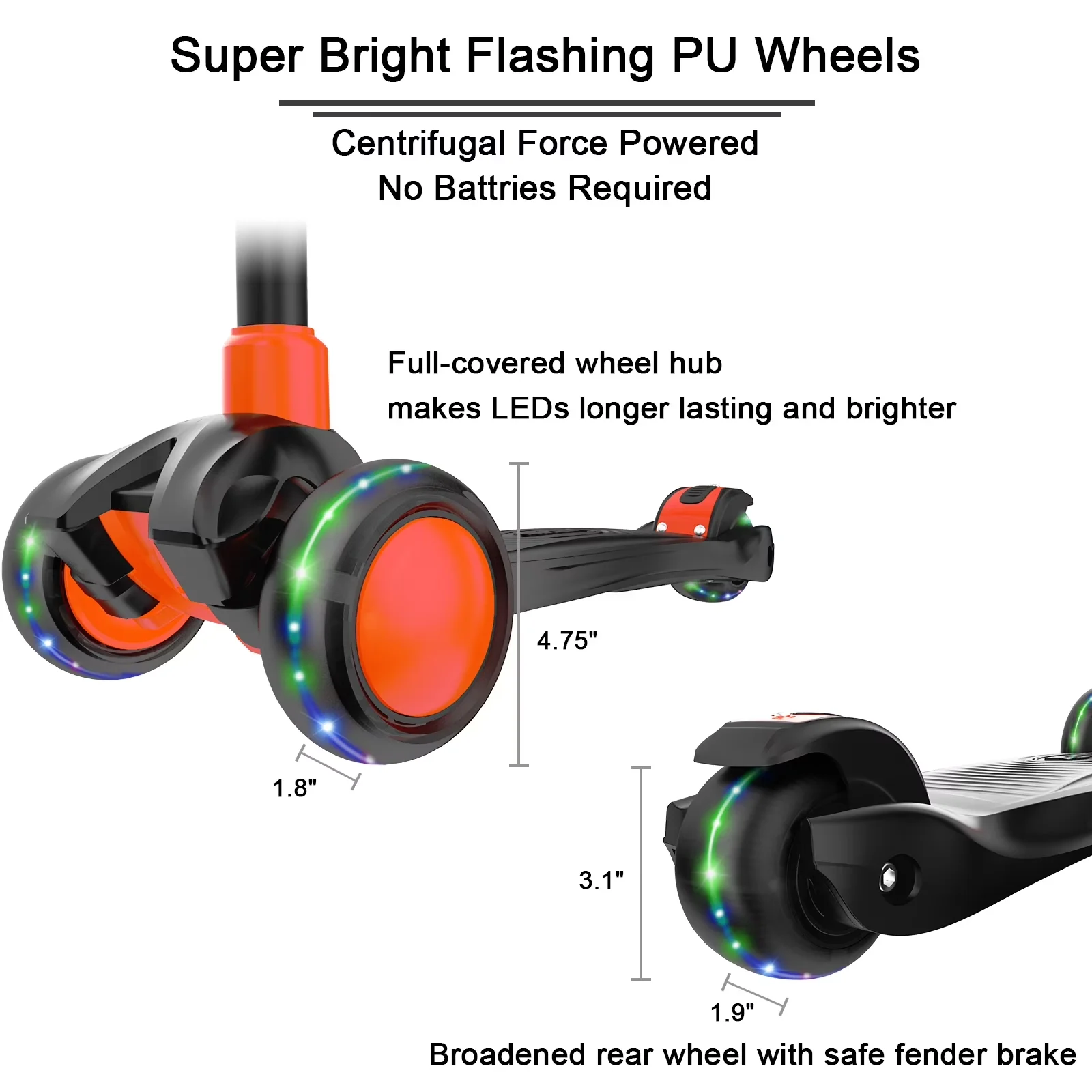 Scooter Essential with Kick B03 - Red Aluminum - Space-Saving Design Model 76E39E