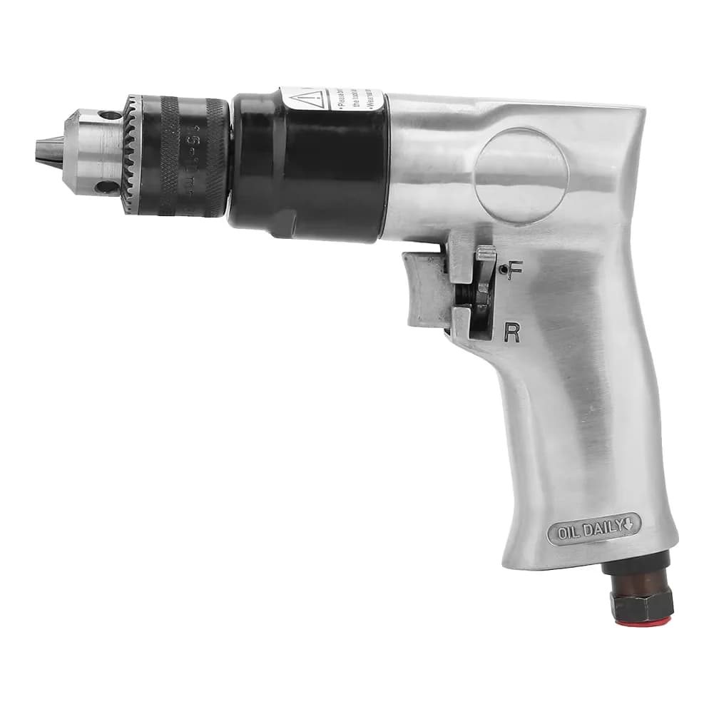 Drills Driver Efficient with Handheld, 1700rpm Air Tool, 3/8" Chuck - Silver Model BEF765