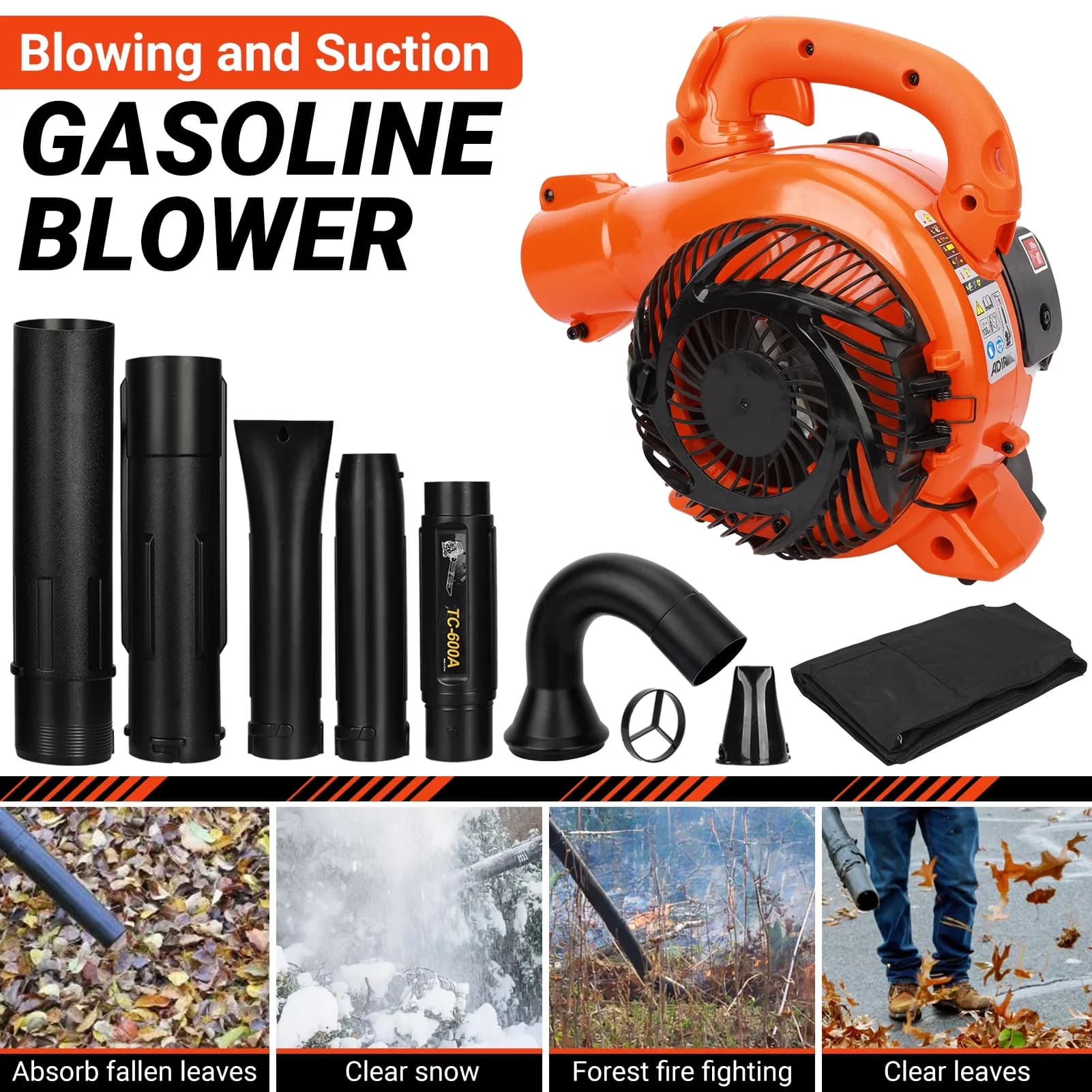Versatile Leaf Blower for Patio - Stroke - Ergonomic Design Model EF1AF9