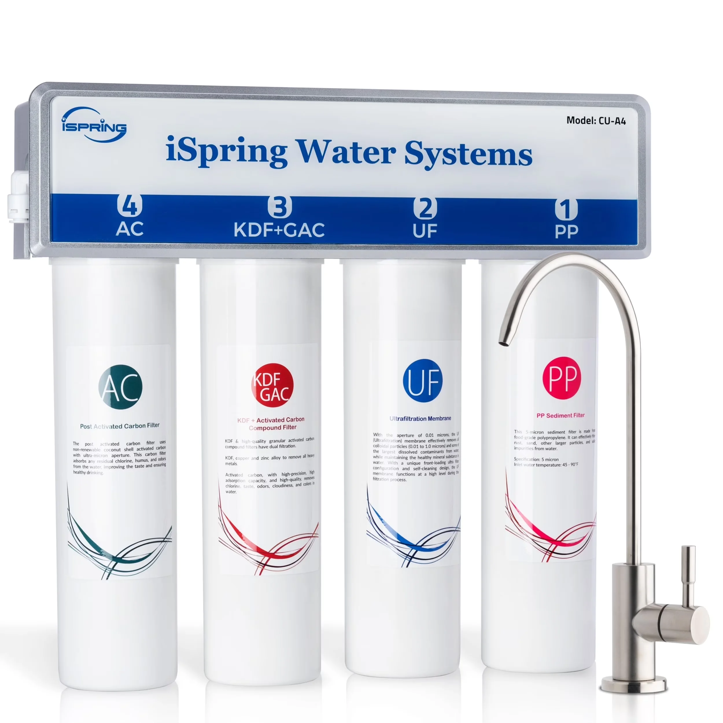 Water Filtration Innovative with White, 4-Stage Under Sink Ultra-Filtration - White Model 137C7A