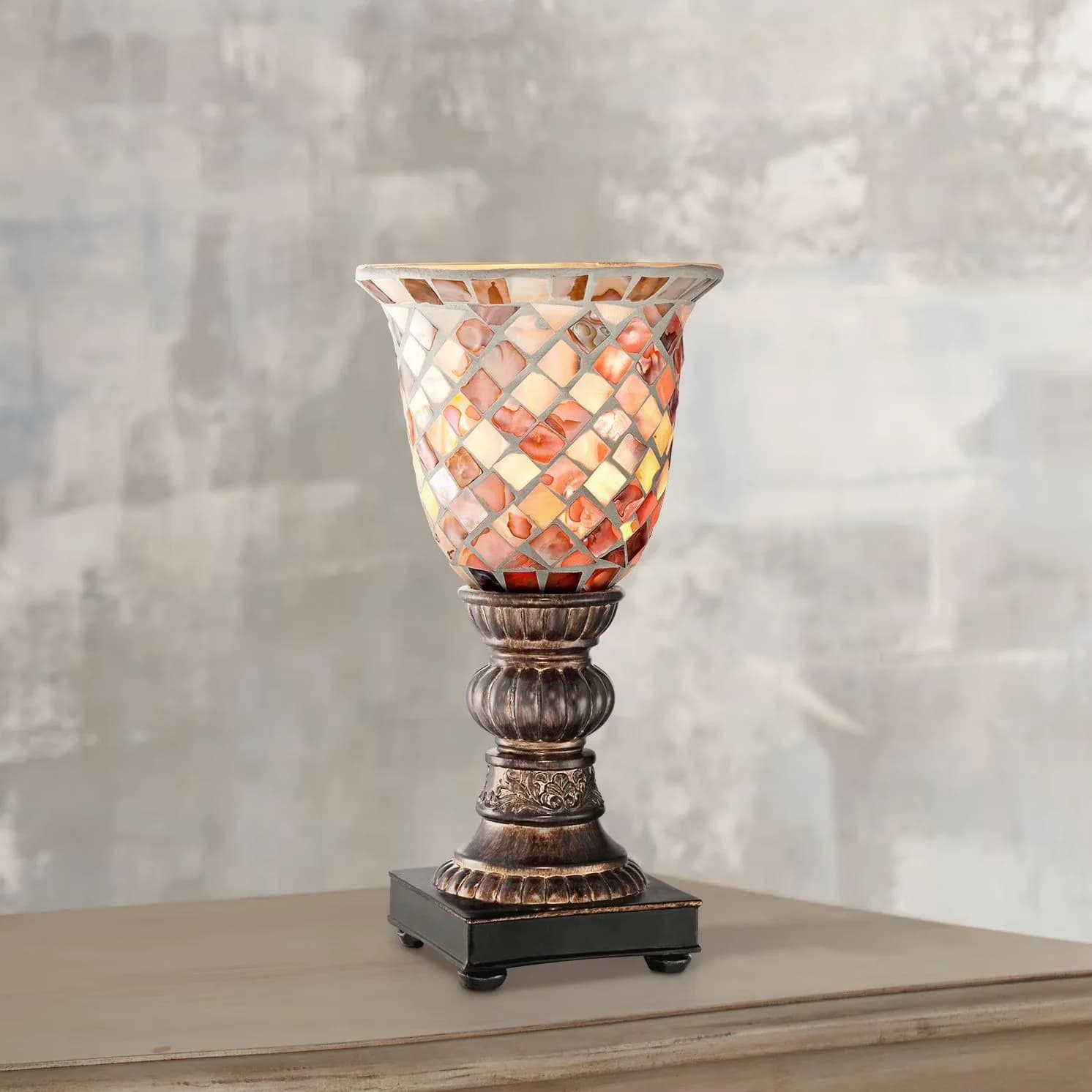 Table Lamp Efficient with Incandescent, Standard Lamps - Resin Pink for Home Office, Bedroom Model 872298