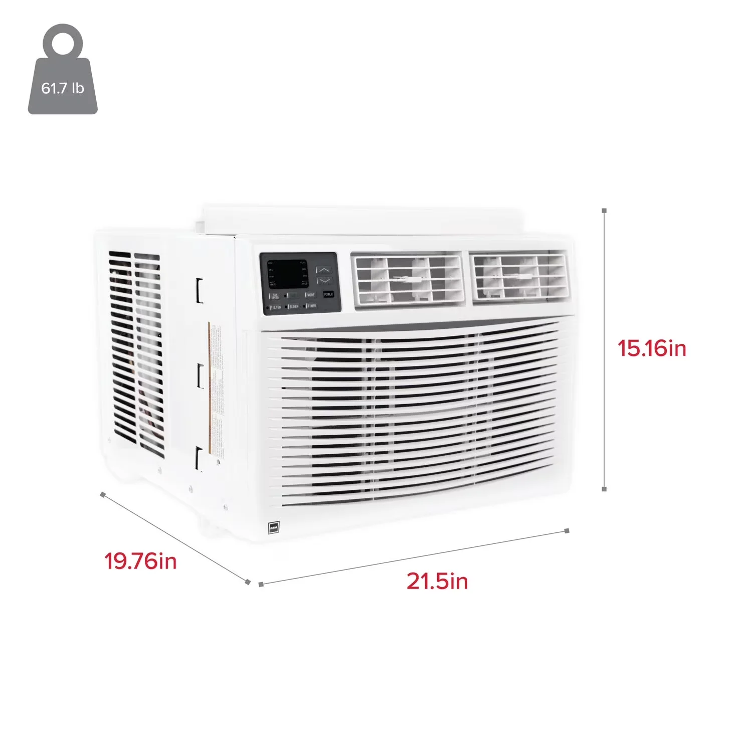Air Conditioner Efficient with 10000 BTU, 115V, Remote Controlled - White Model B1E629