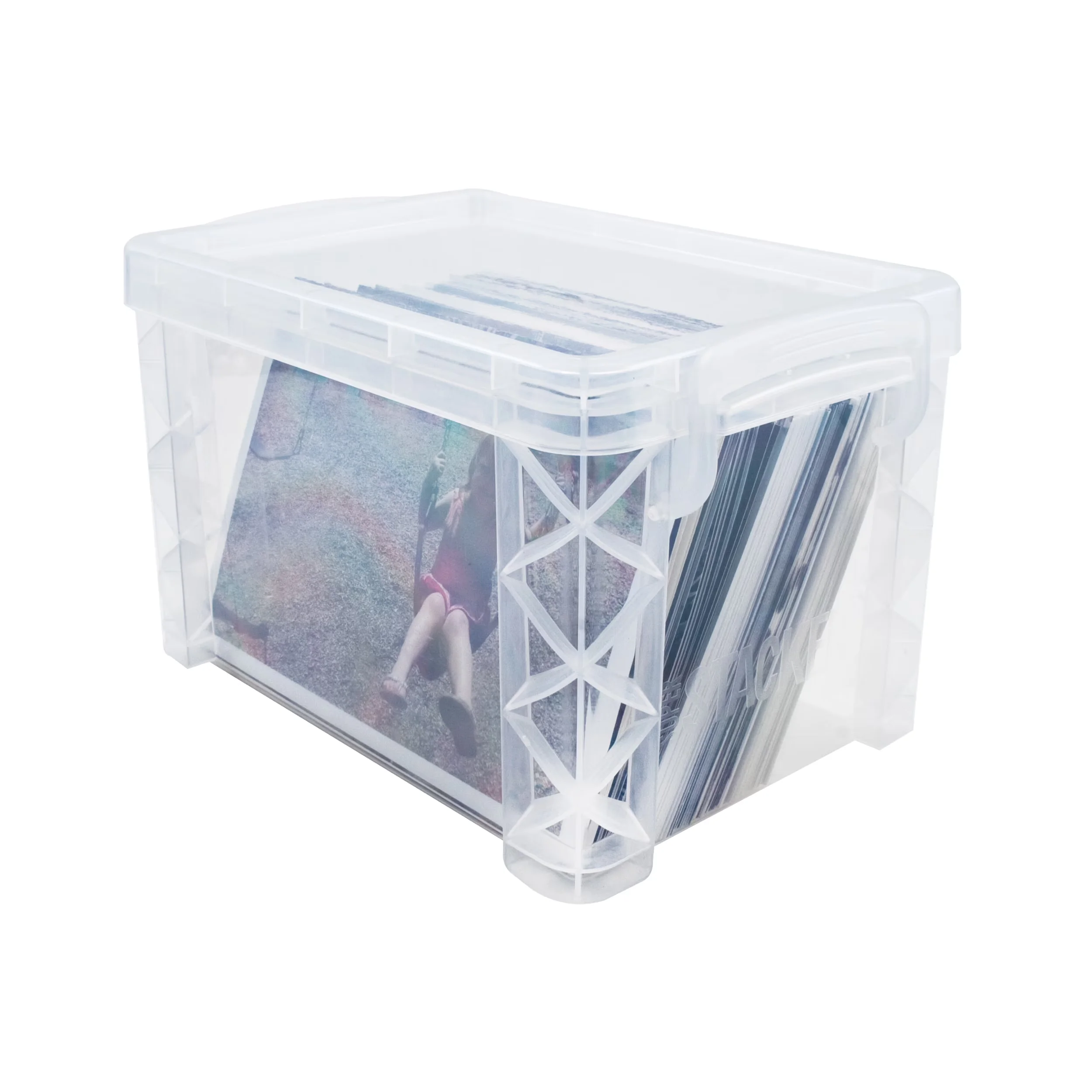 Sleek Garage Storage Supply with Stackable, ® 4x6 Box, Clear - Plastic Clear Model FBF886