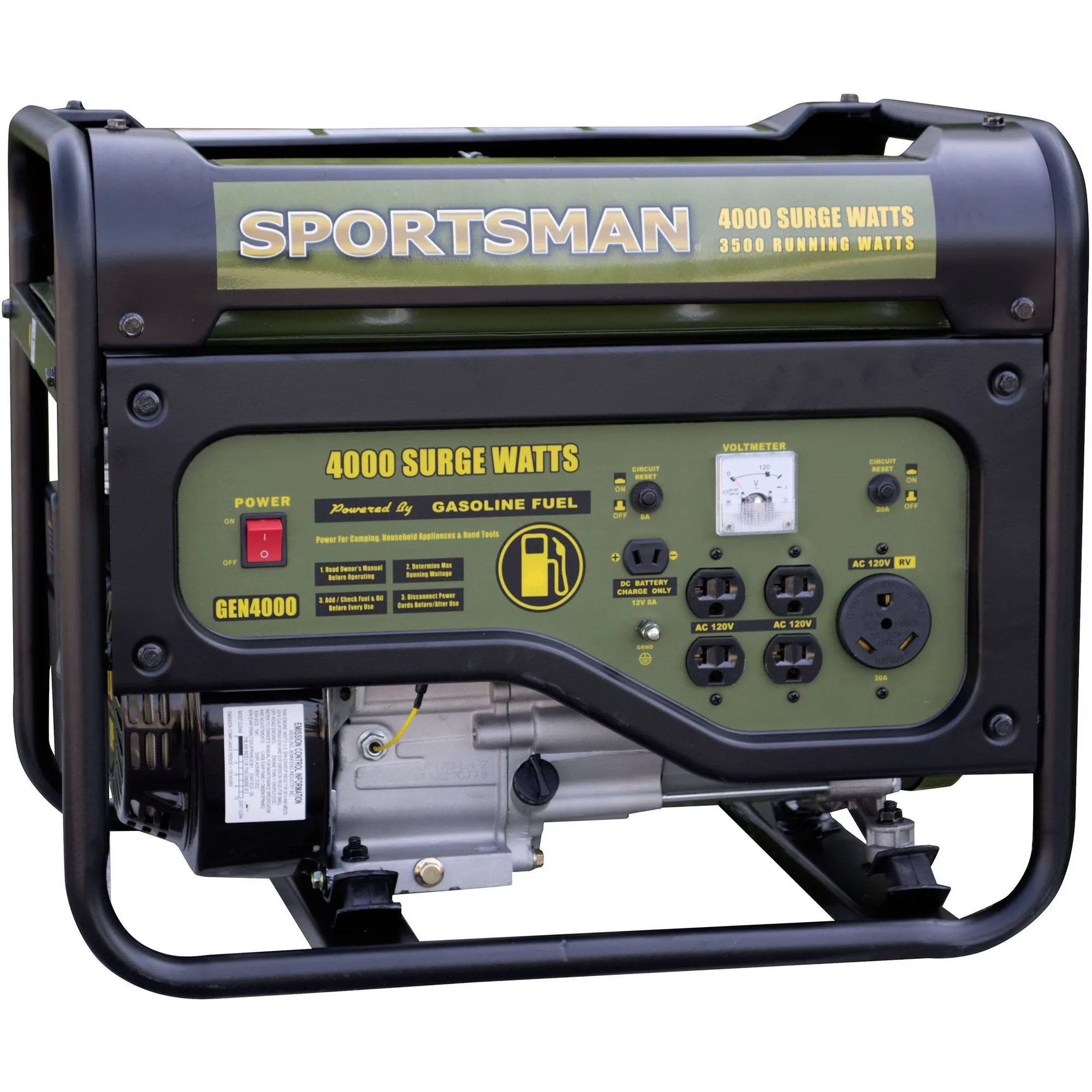 Quality Generator with 4000W, Low Oil Shutdown, Gasoline 4000W Portable - Model 1F21B6