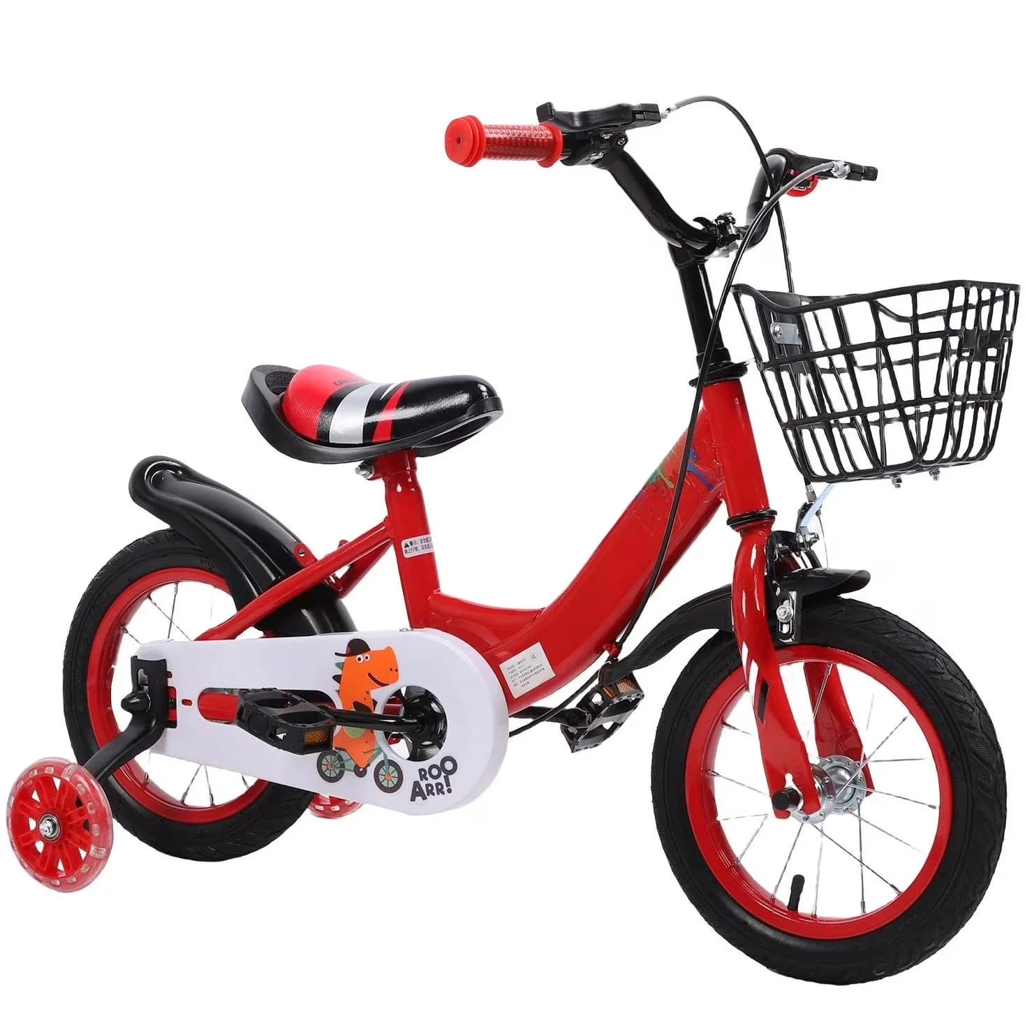 Kids Bike Stylish with Adjustable Height, Adjustable Handlebar, 12 inch - Red Model 74F55A