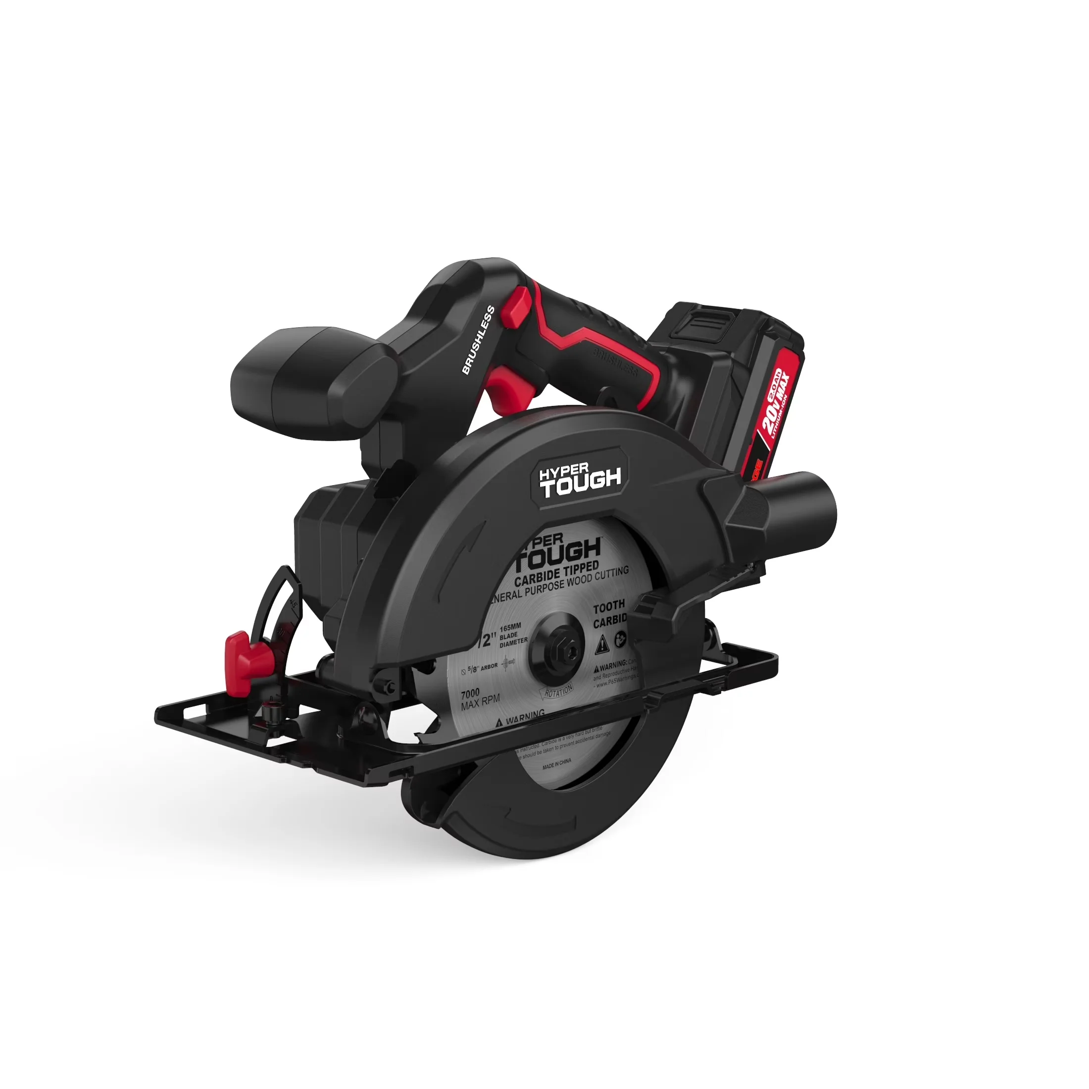 Power Saw Sleek with Battery, 20V, 20V 6.5in. Brushless Circular - Black Model C16A10
