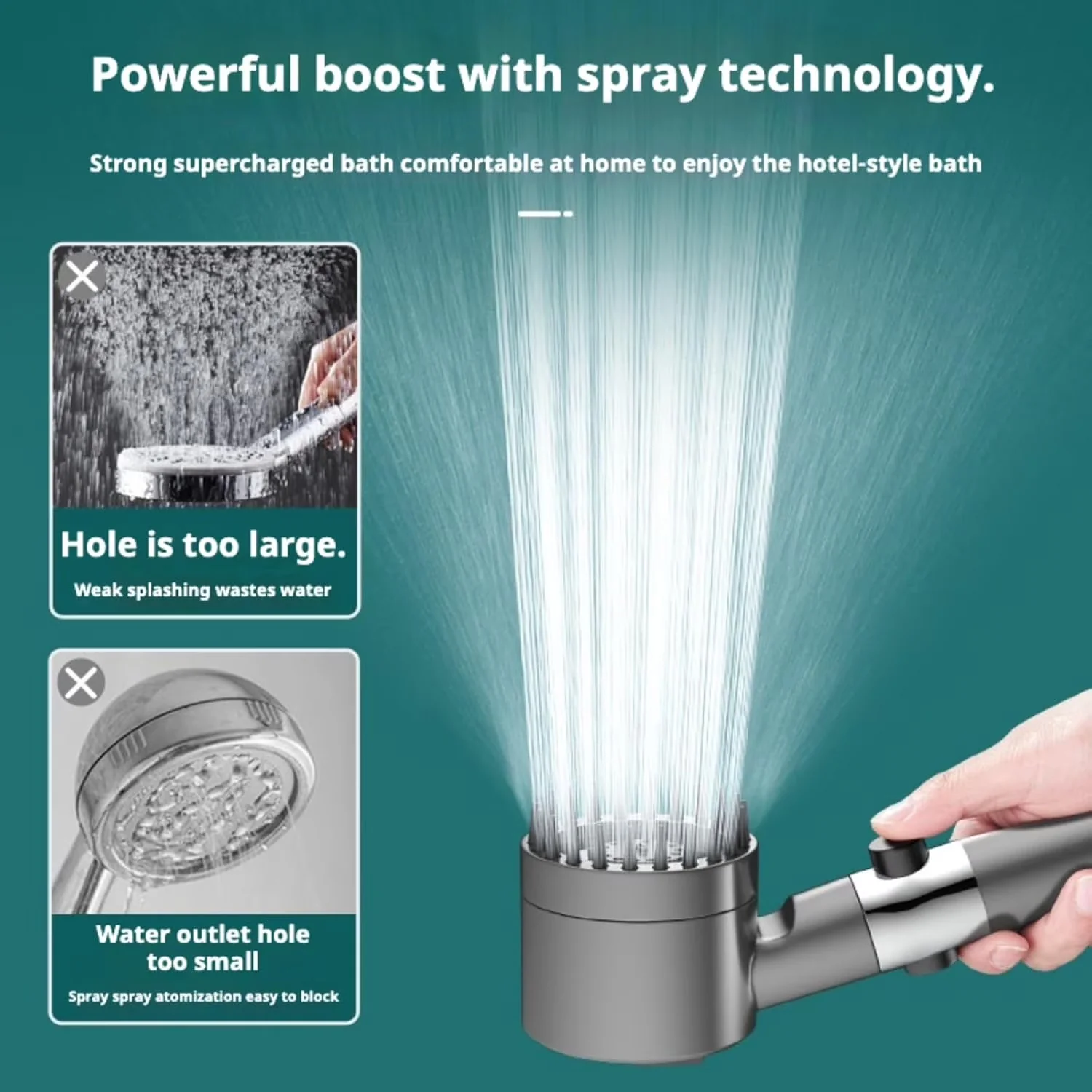 Reliable Shower Head with Detachable, Handheld, Filtered - Silicone Drivse Model A85BD6