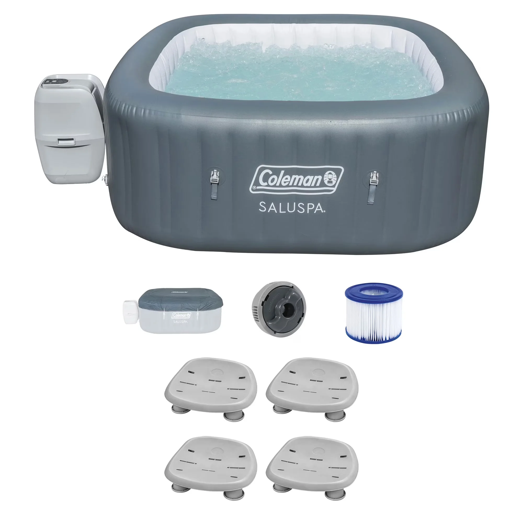 Professional Hot Tub with Energy Efficient - Gray Coleman - Industrial Grade Model ECE2FC