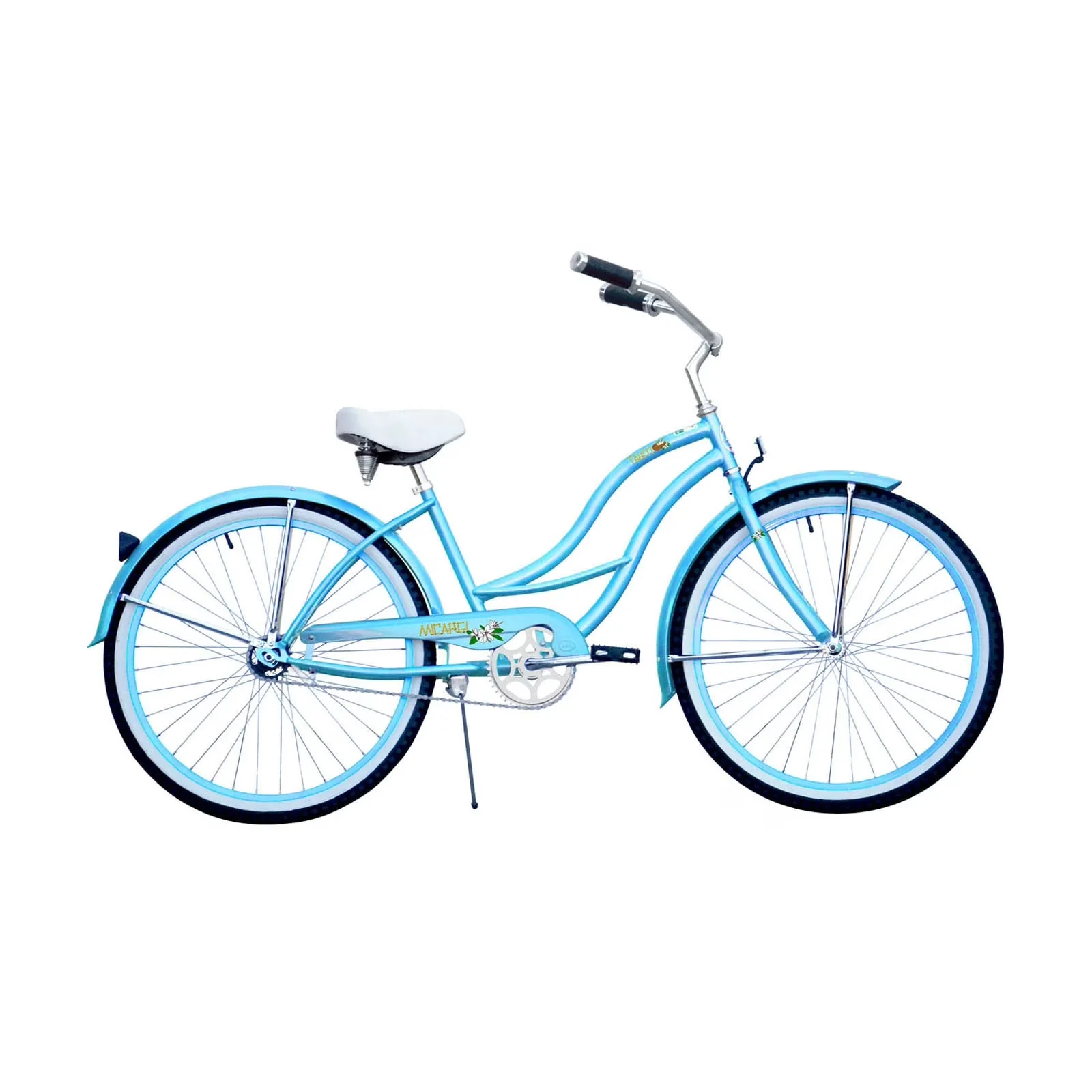 Innovative Cruiser Bike with Lightweight, Baby Blue & Baby Blue, 26 in. Tahiti Women's Beach Bicycle - Baby Blue Model 6D2A73