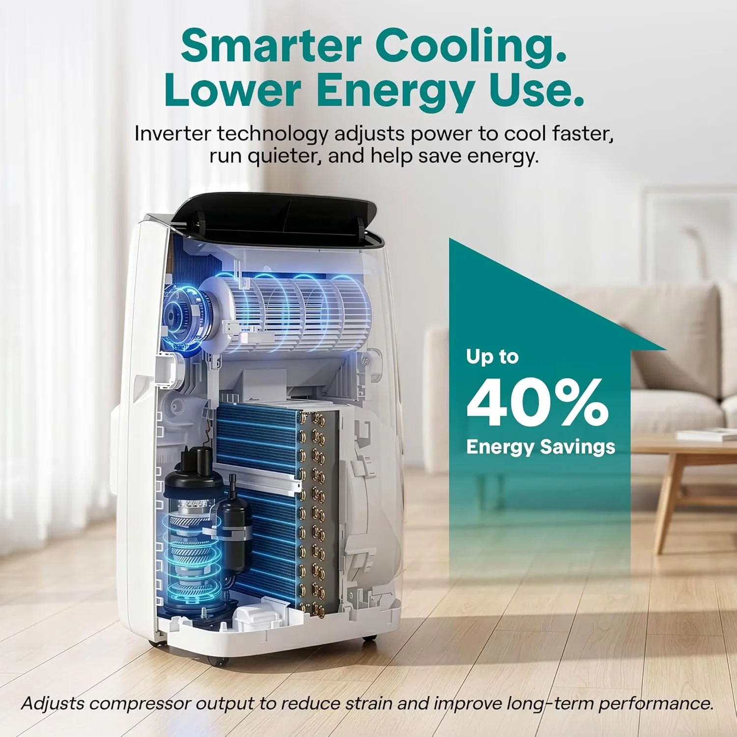 Modern Air Conditioner with 16000 BTU, Remote Controlled, Dual Hose Exhaust System - White Model 506C9E