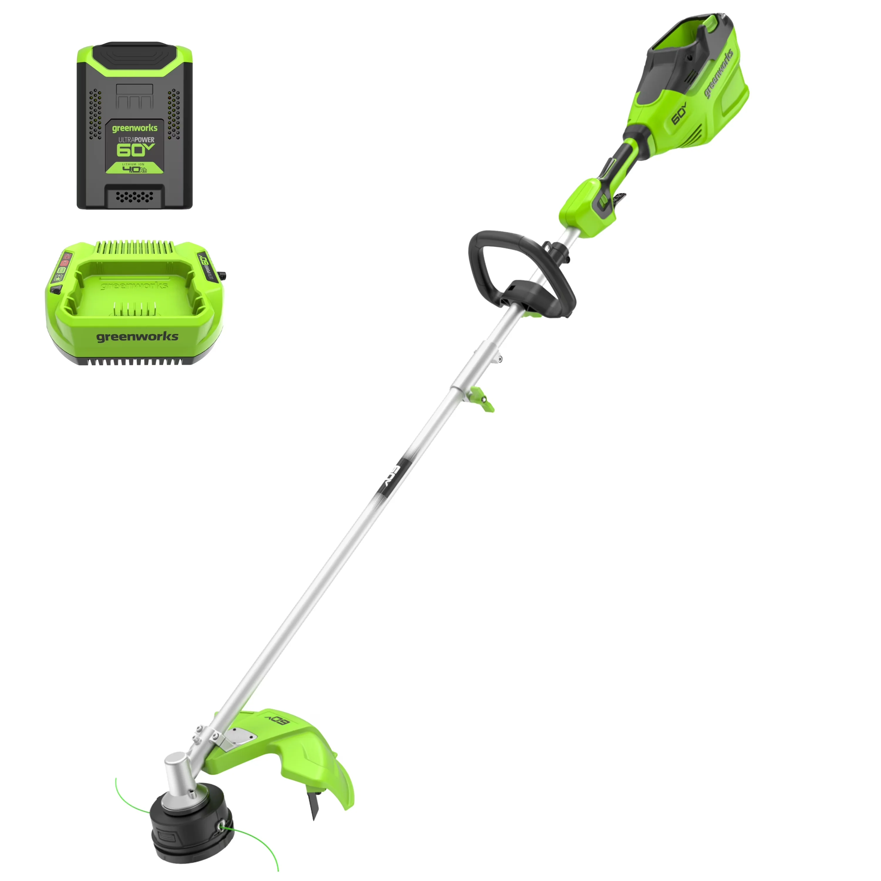 Professional String Trimmer with Battery, 60V, 60V 16" Top Mount - Green Model 2D1719