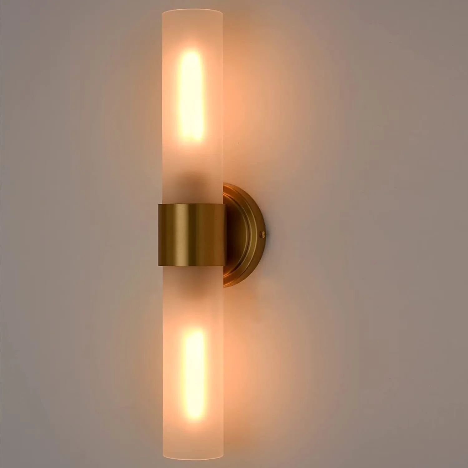 Led Lighting Durable with LED, Smart Technology Capable, Frosted Glass Shades - Metal Gold Model EAA3D9