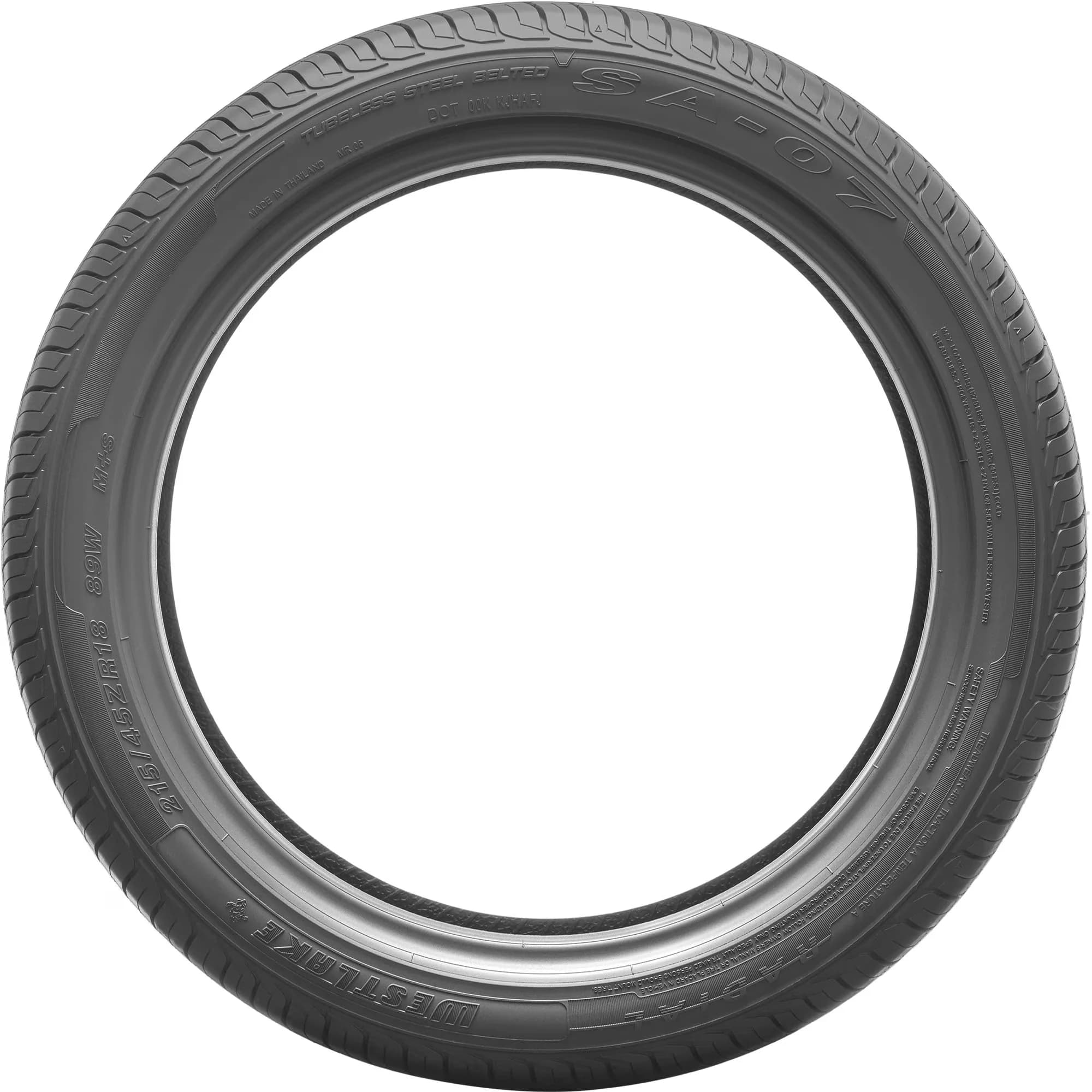 Car Tire Stylish with Sidewall style: Black Sidewall - SA07 - Industrial Grade Model 40B083