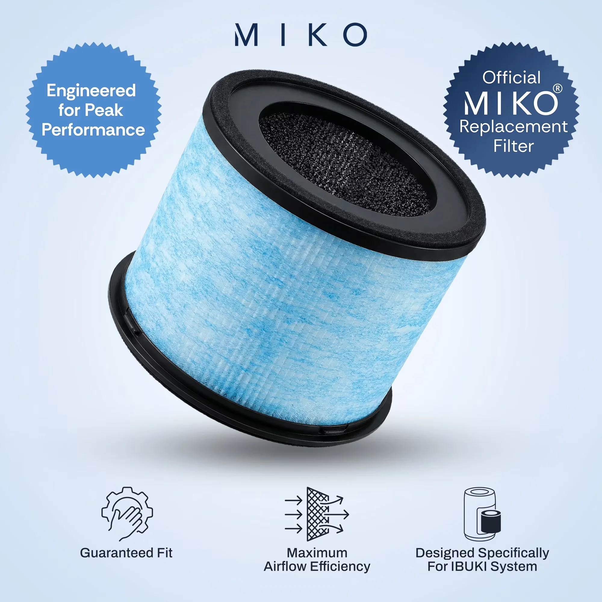 Air Purifier Professional with Cut To Fit, Replacement Filter - Abs Plastic 7.3" x 7.2" x 5.8" Model DF6B12