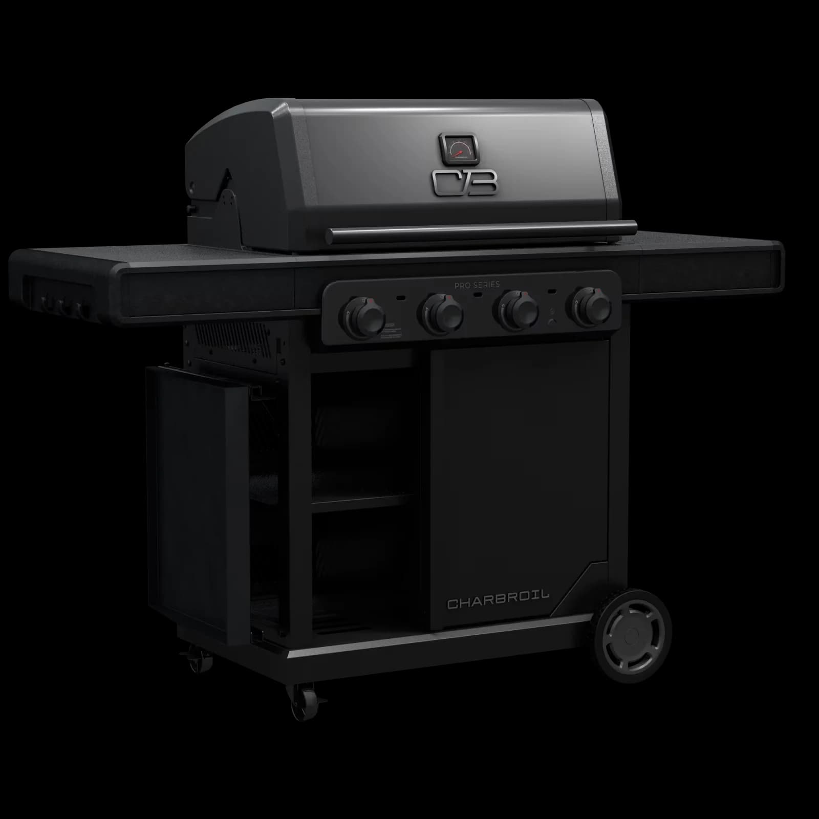 Durable Gas Grill with Infrared, Pro Series™ 4-Burner and Griddle - Black Heavy Duty Steel Model DE5750