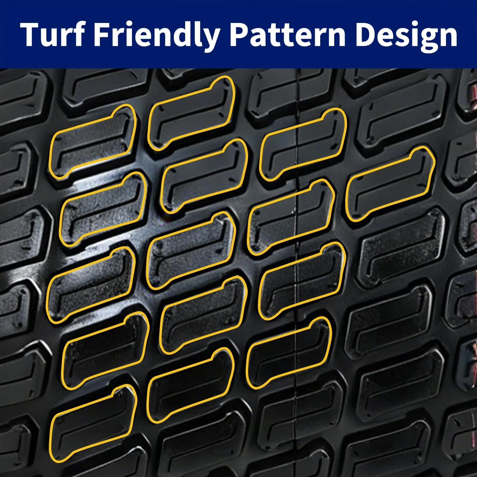 Compact Lawn Mower Tire with Replacement, Puncture Resistant, Weather-Resistant - Model C65F42