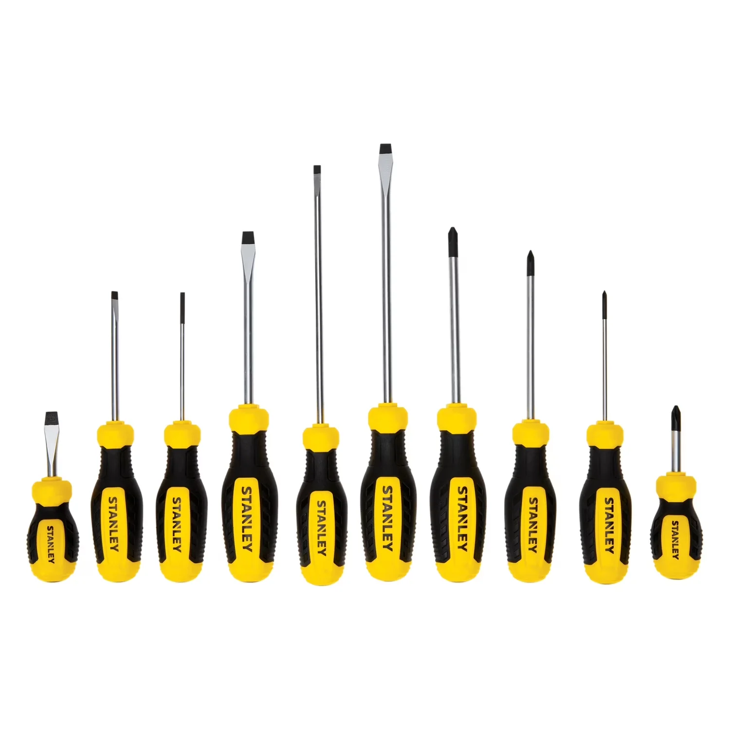 Versatile Hand Tool Set with Handheld, 10-Piece Screwdriver - Alloy Steel Red Model 743E74