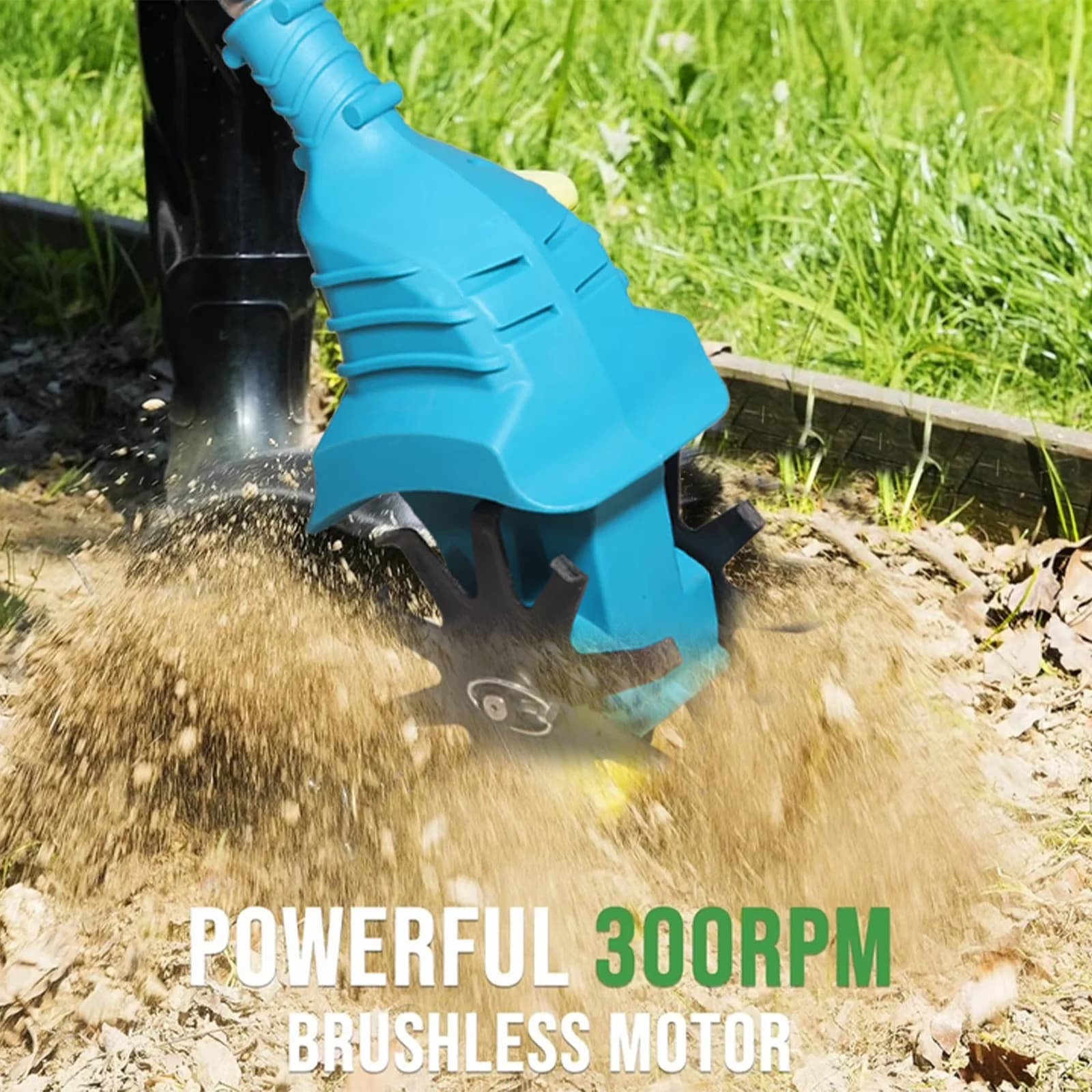 Trillers Cultivator Efficient with Battery, 21V, 21V Cordless Tiller - Space-Saving Design Model AC3C86