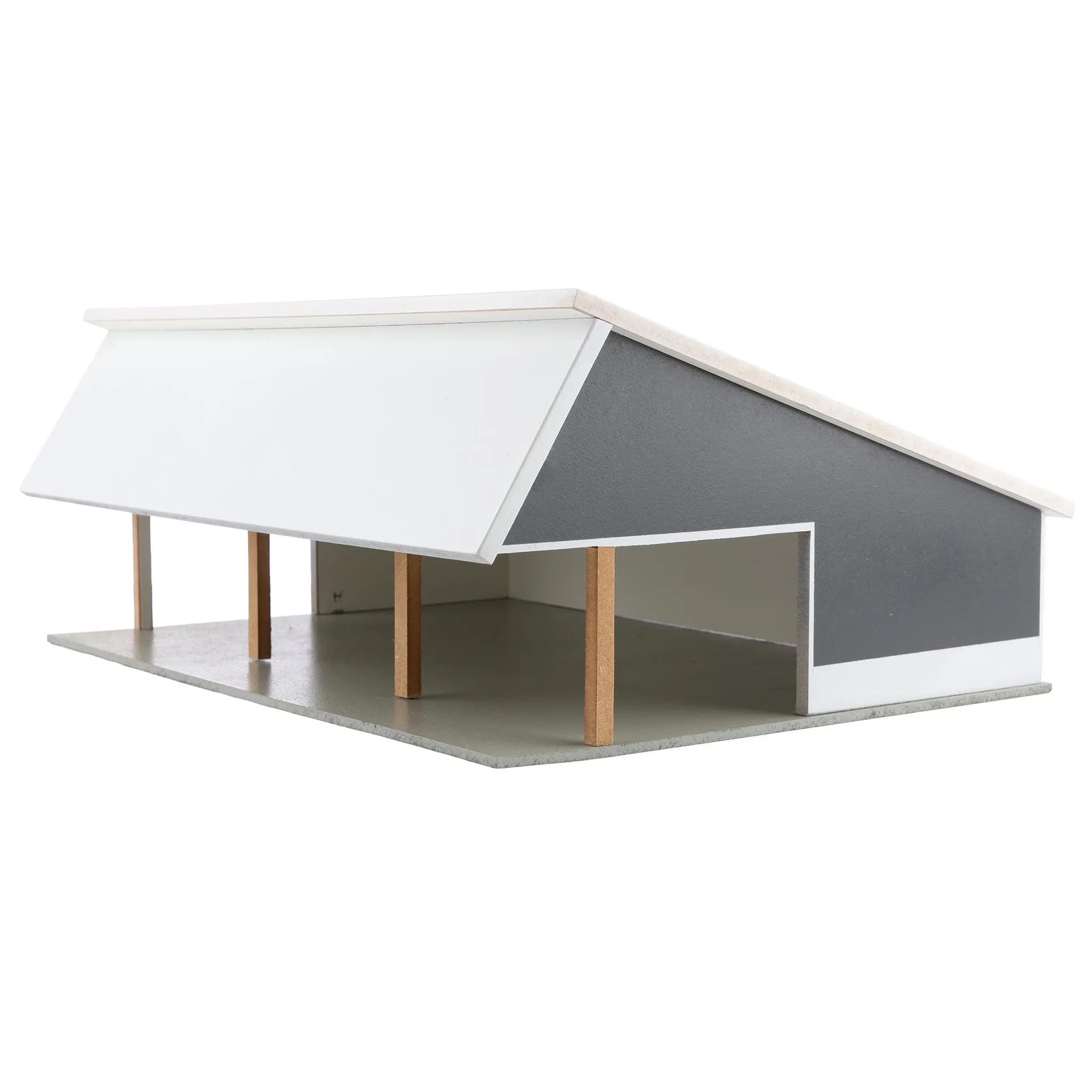 Professional Shed with Collectible, Features a removable roof and base. - Gray Multi Model F6EEA3