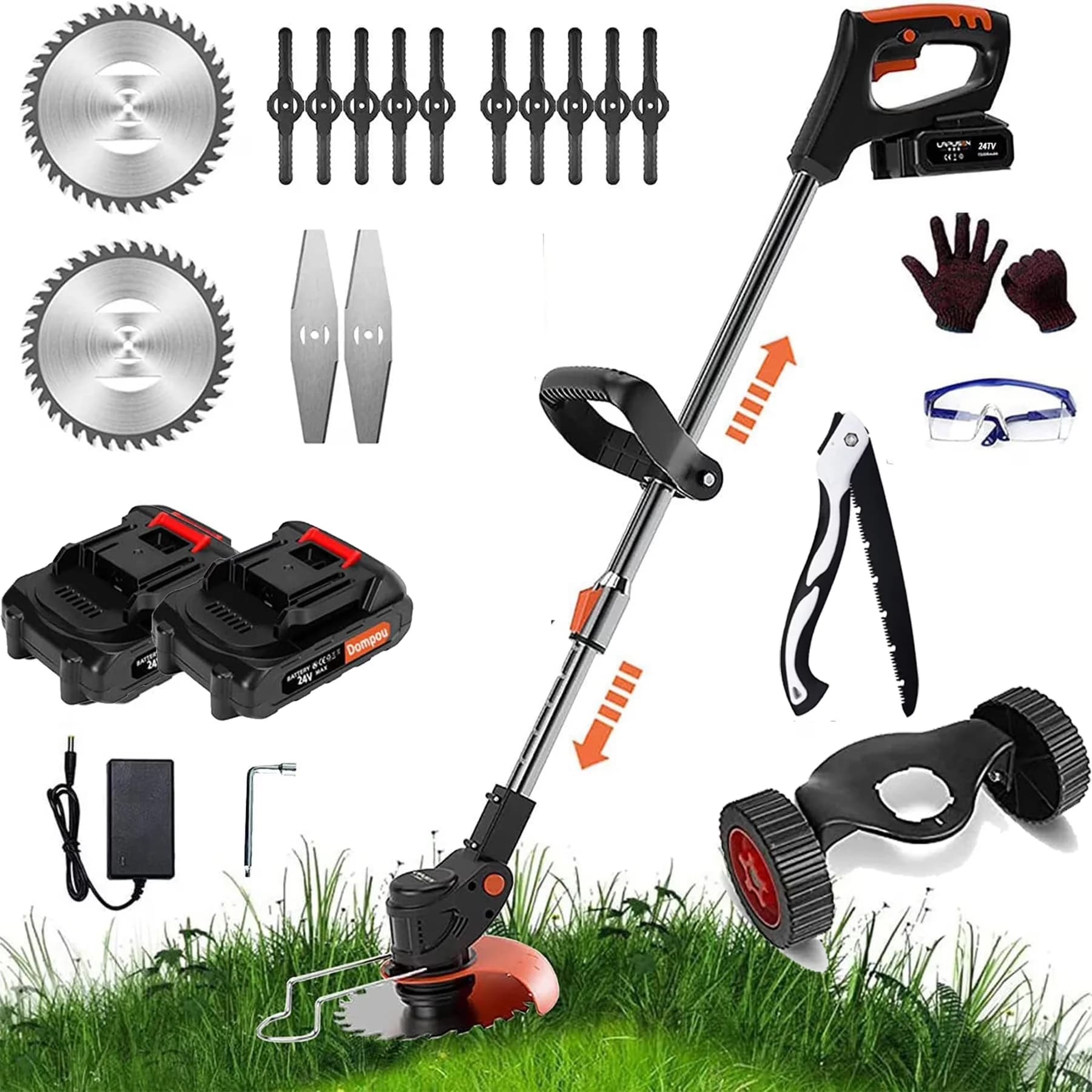 Versatile String Trimmer with Battery, 650W, Electric Cordless Grass - 21V Model 27170C