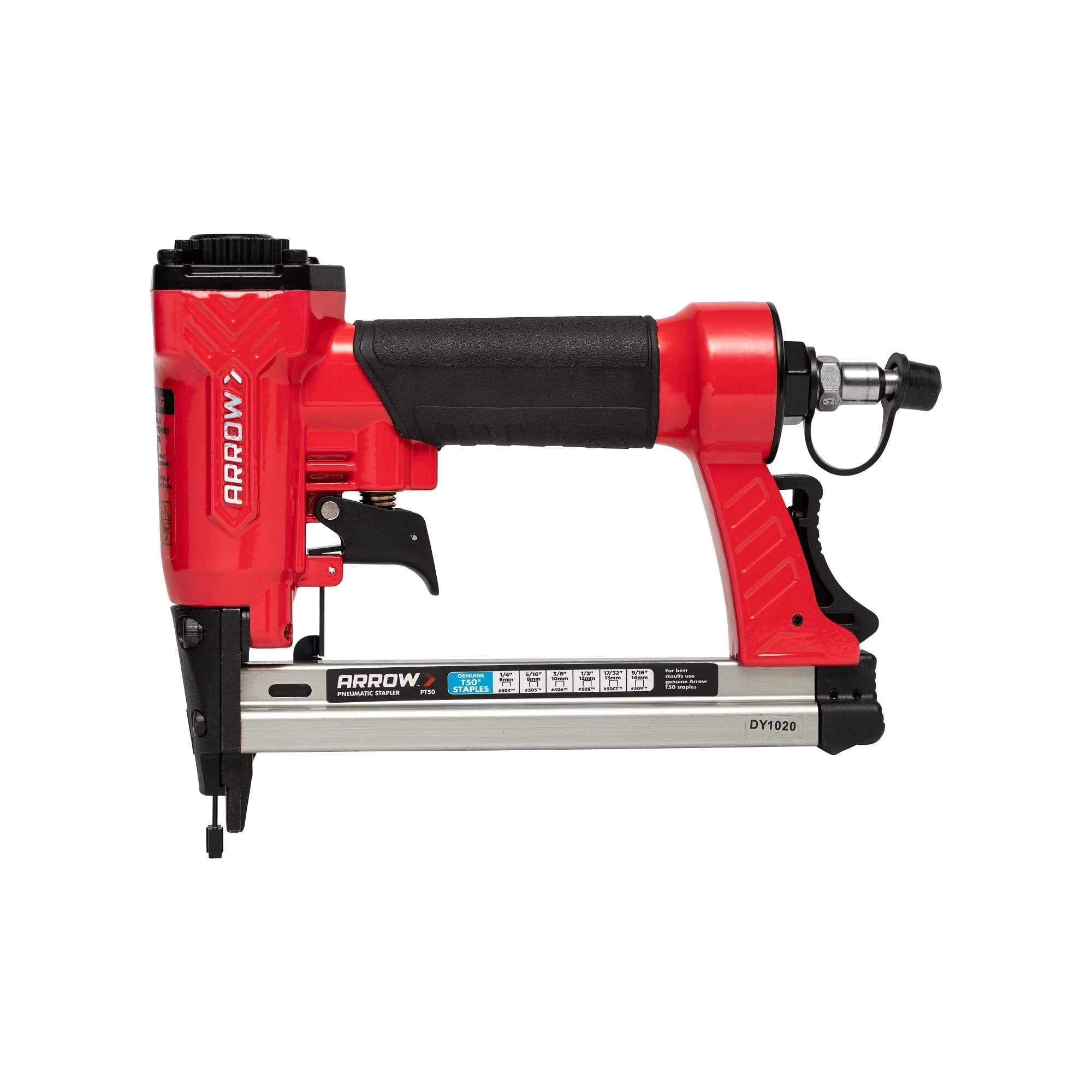 Compact Air Tools Compressor with Adjustable, Easy drop in loading, PT50 Pneumatic Staple Gun - Model 498E35