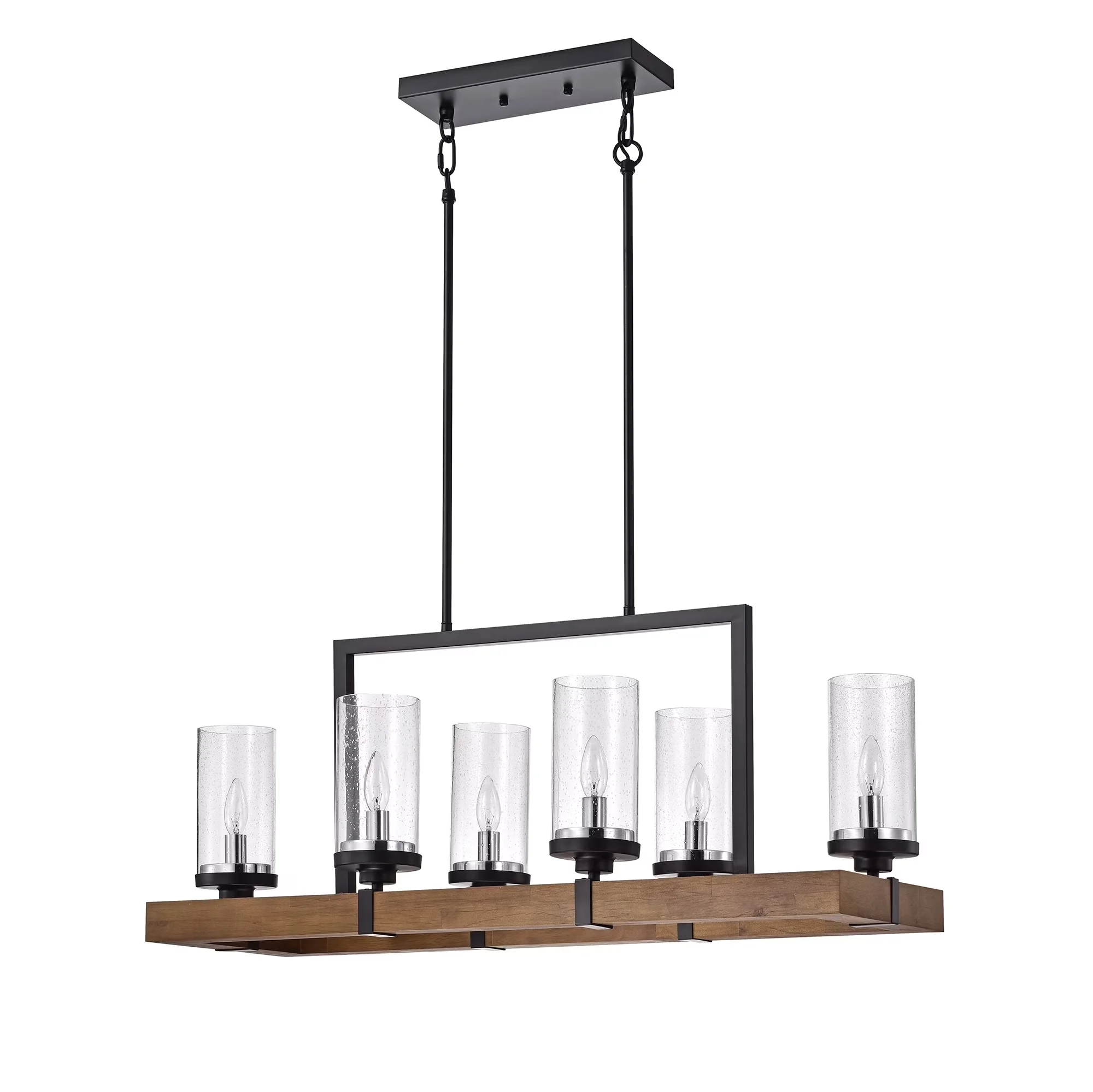 Stylish Ceiling Lights Fixture with LED, Energy Efficient - Black, Brown Metal Model 86EA8F