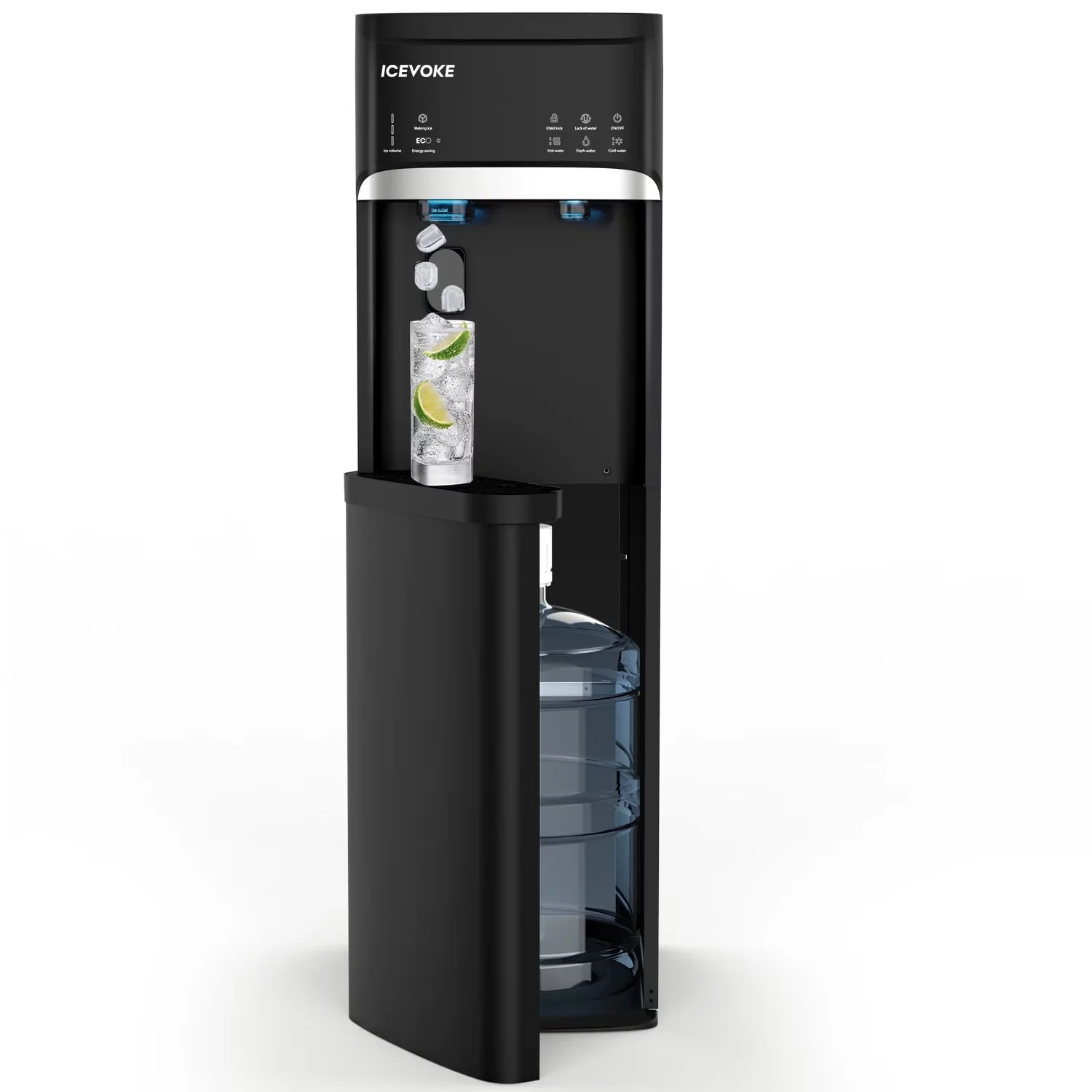 Quality Water Filtration with Energy Saving, Child Safely Lock - Black Acrylonitrile Butadiene Styrene (Abs), Stainless Steel Model 17F617