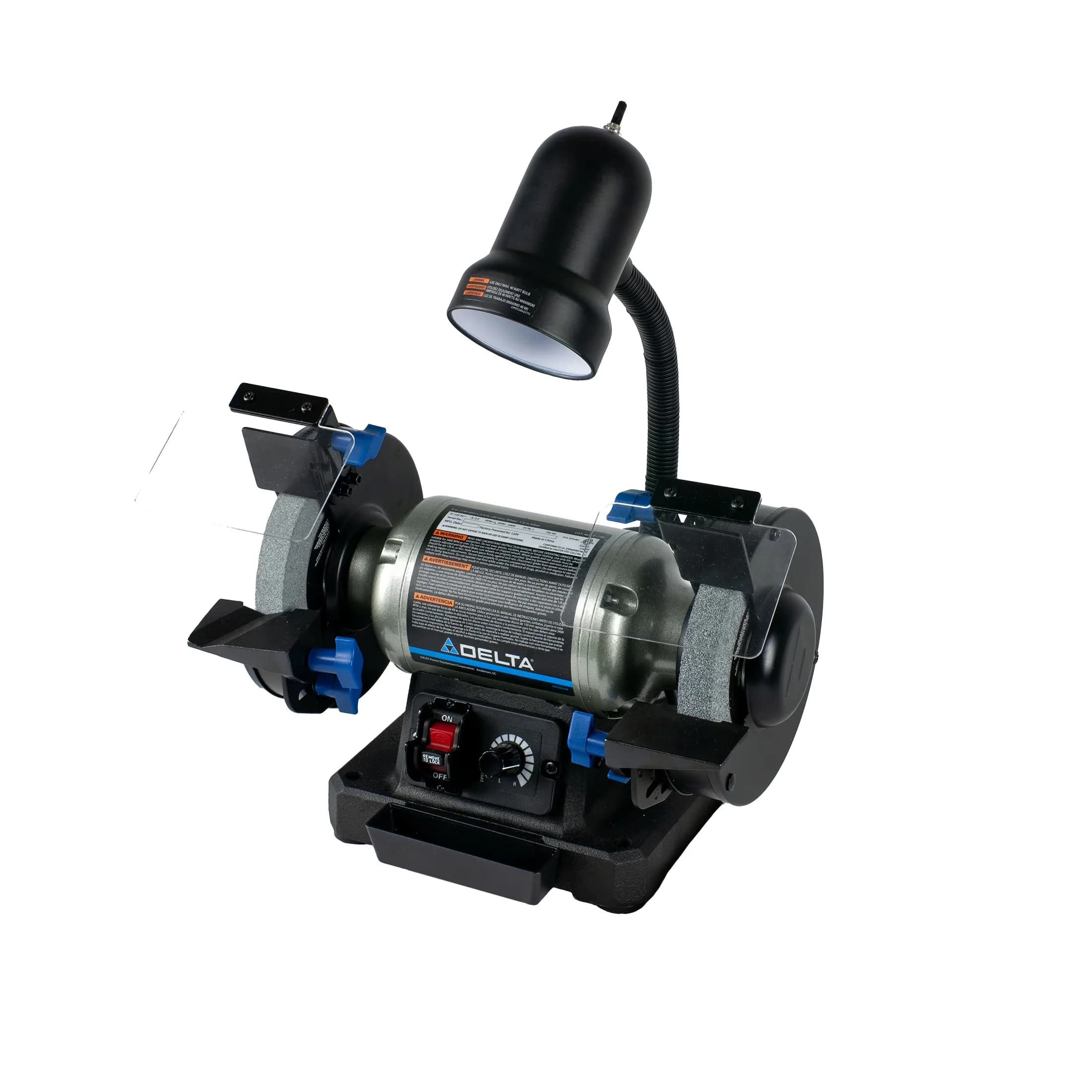 Woodworking Modern with Variable Speed, 23-196 Variable Speed 6 inch Grinder, Work Light - Silver Model 7BD645