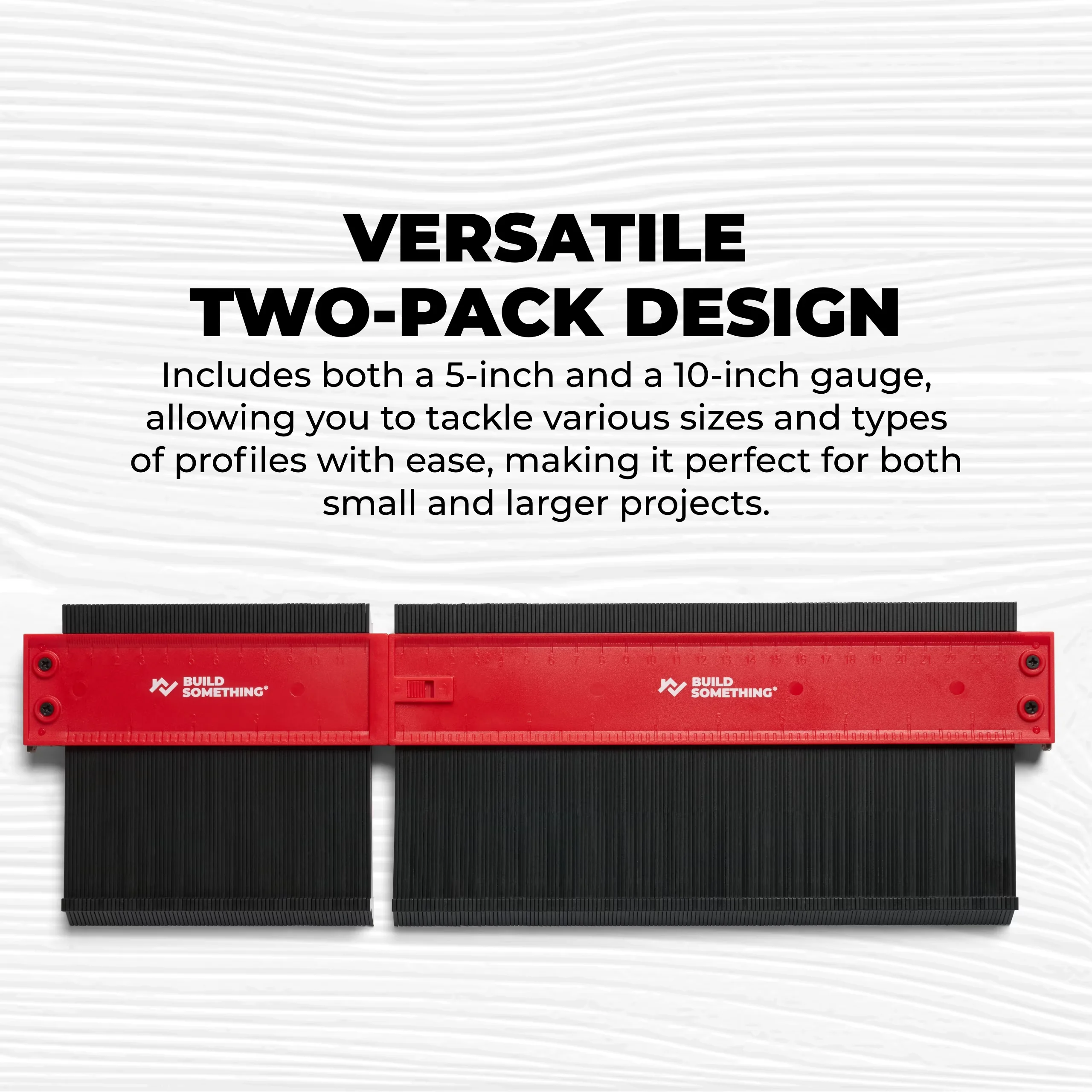 Reliable Measuring Layout with Durable, 10" & 5" Adjustable Profile Gauges - Metal Model 8AB661