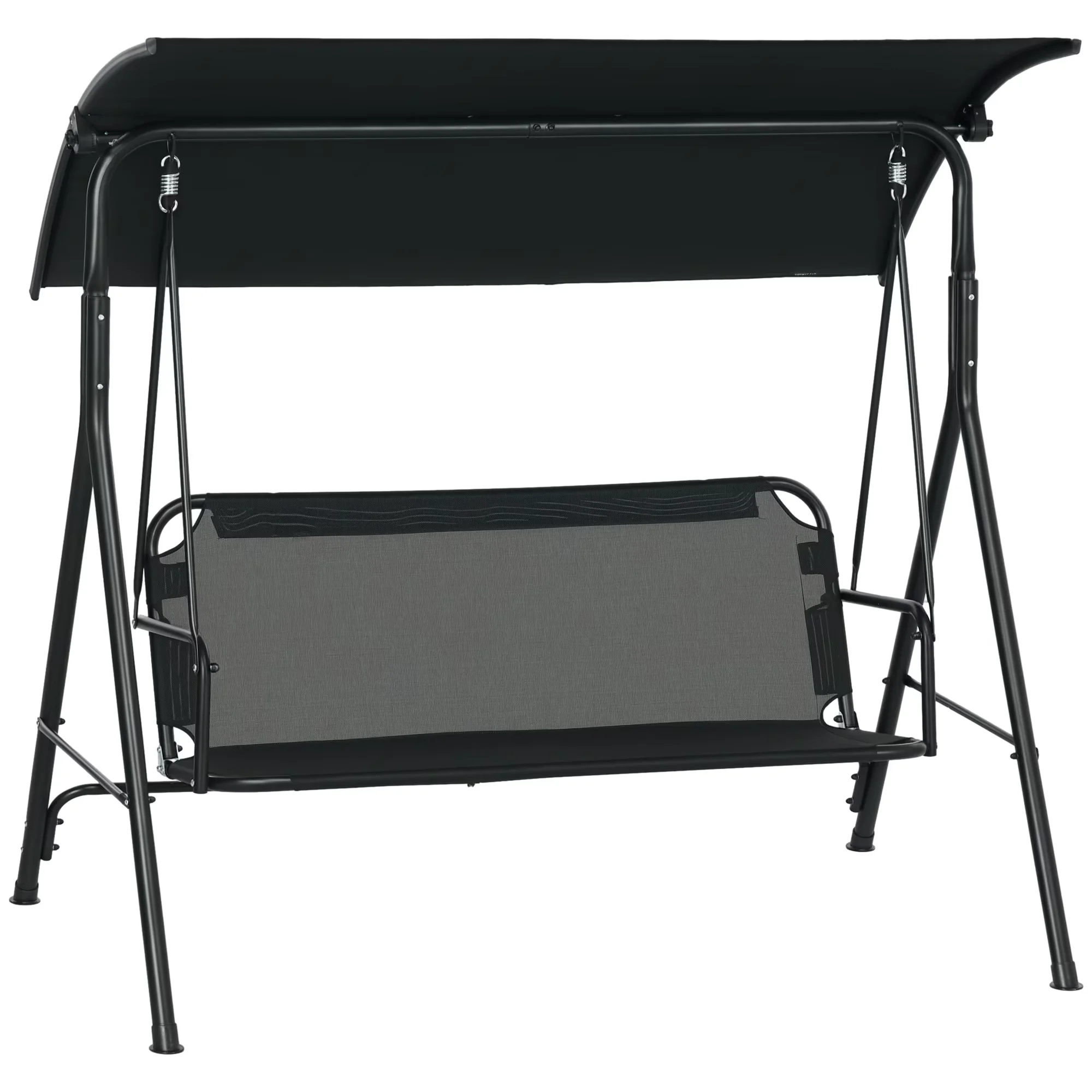 Innovative Patio Chair with Weather-Resistant, Steel Frame Stand - Steel, Polyester, Oxford Cloth Black for Patio, Garden Model 5ACEA1