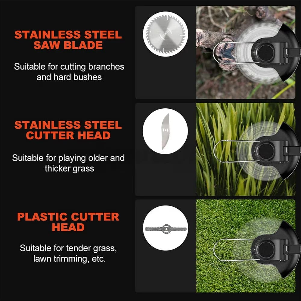 String Trimmer Modern with Battery, 24V, Portable Electric Grass - Black Model F39E1F