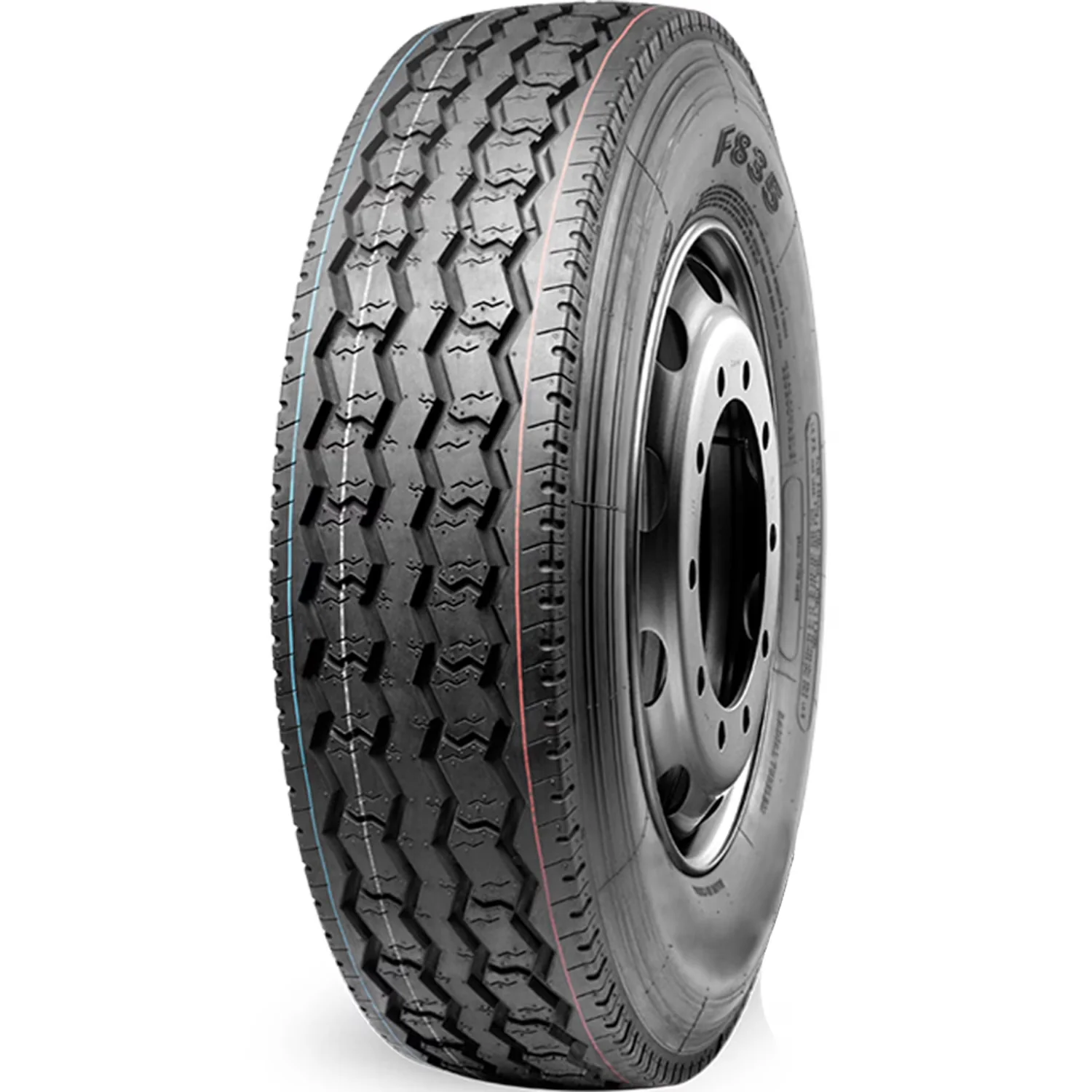 Sleek Trailer Tire with Low Maintenance, All-Weather, Size: 235 85R16 - F835 Model 7E64EE