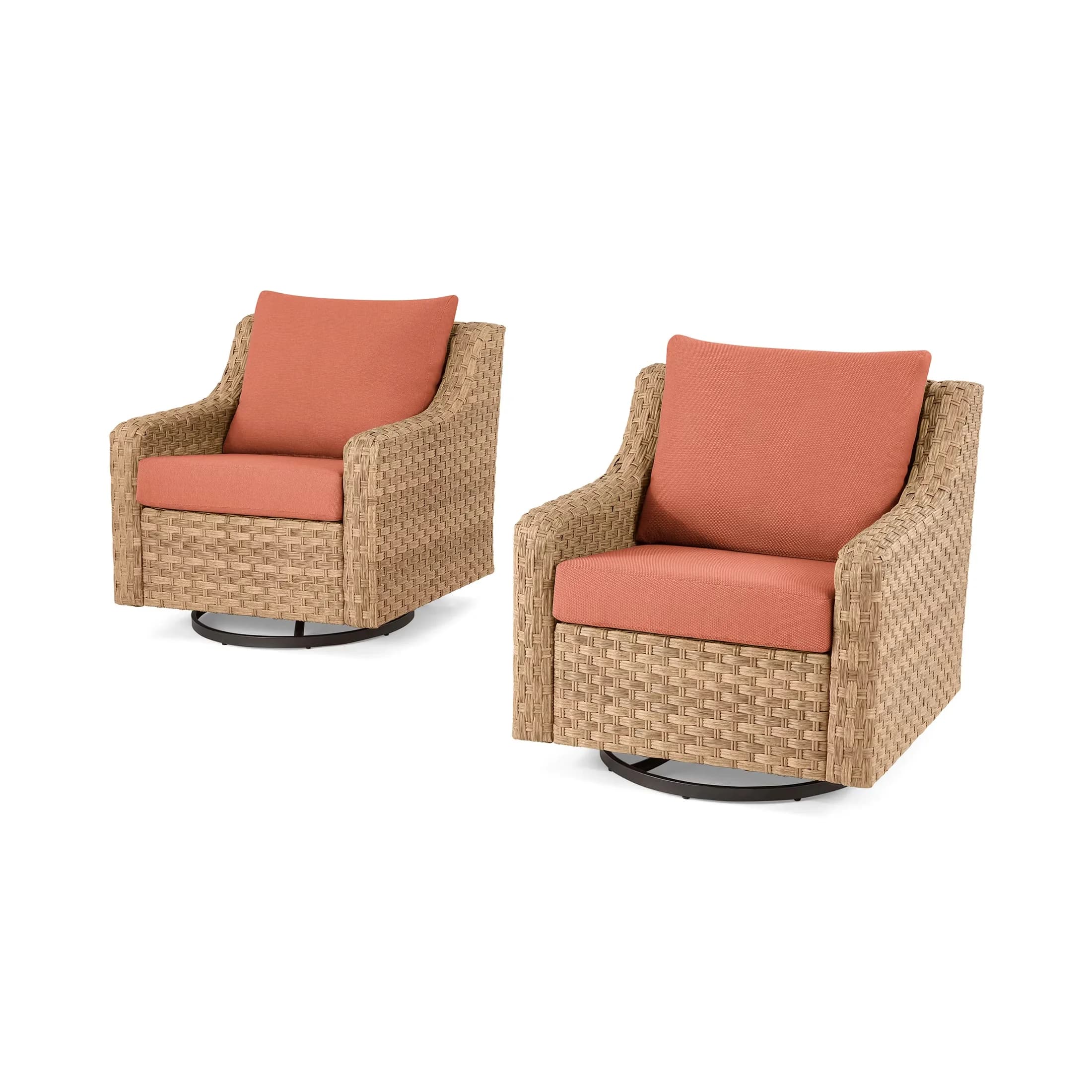 Durable Patio Conversation Set with Weatherproof, Red - Red Steel Frame Model C545B1