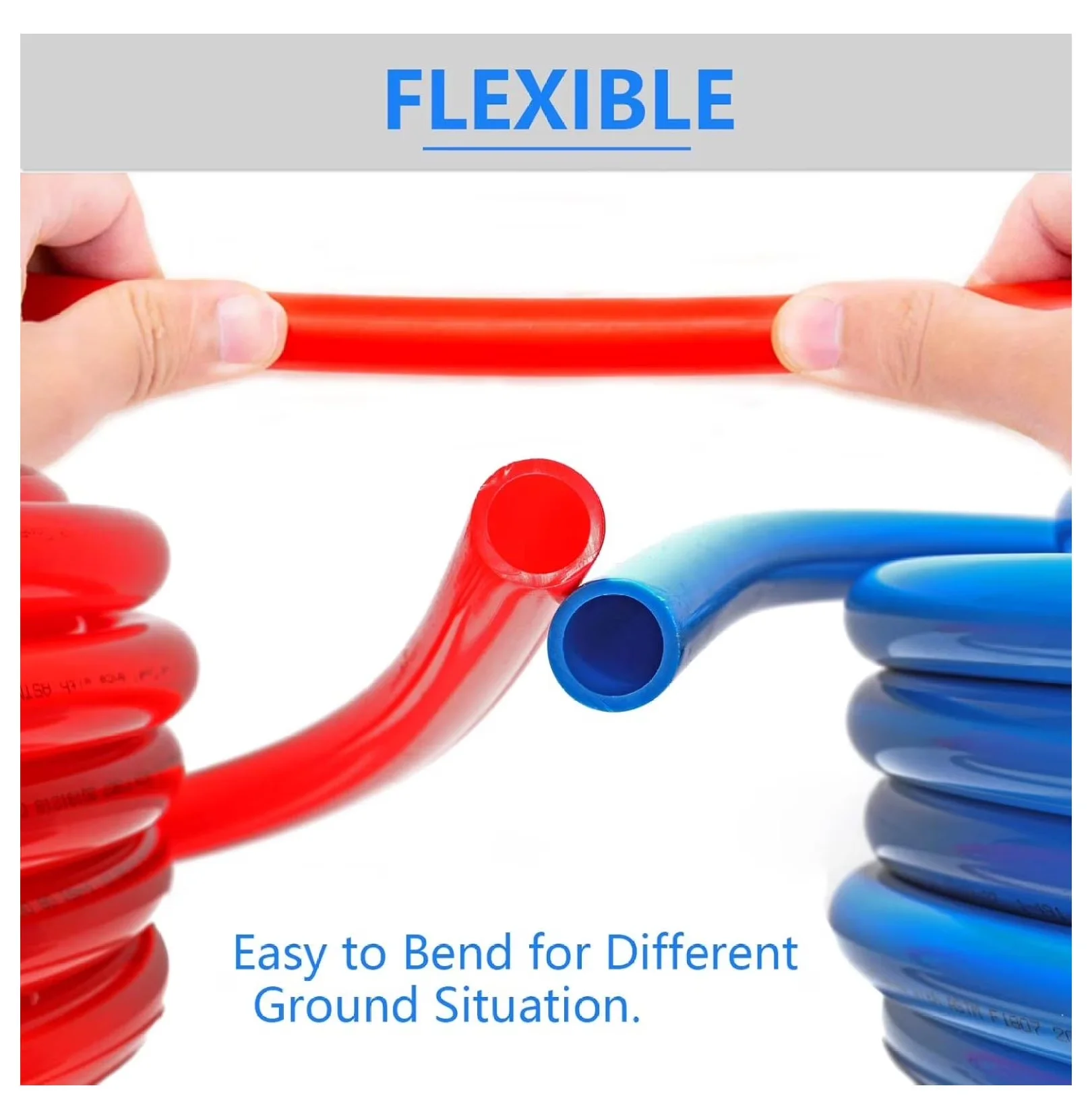 Classic Plumbing with Durable, Easy Installation, Fittings & Cinch Clamps - Pex-B Blue Model 6E0B77