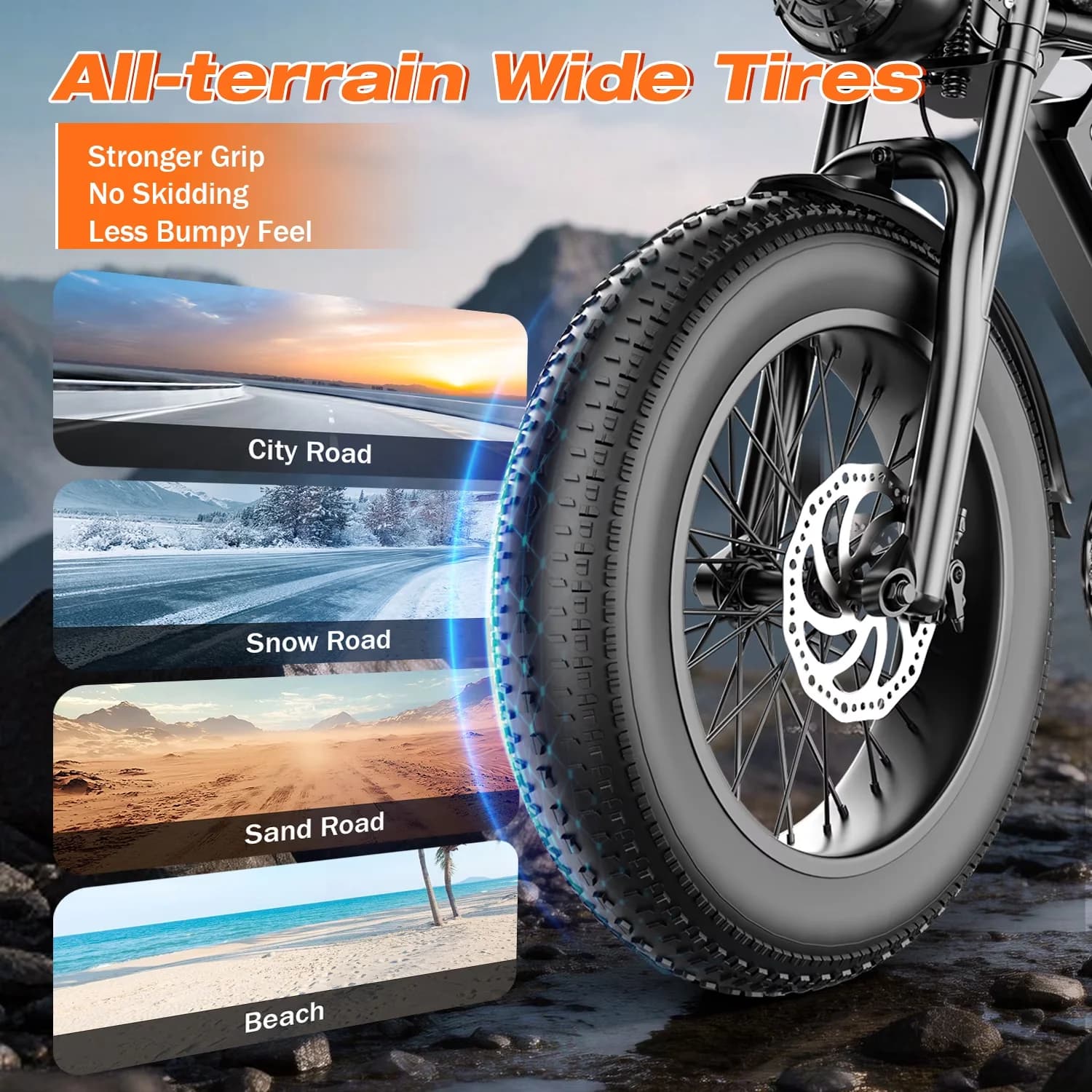 Classic Electric Bike with Battery, 2200W, 48V - Heavy Duty Model AF15AF