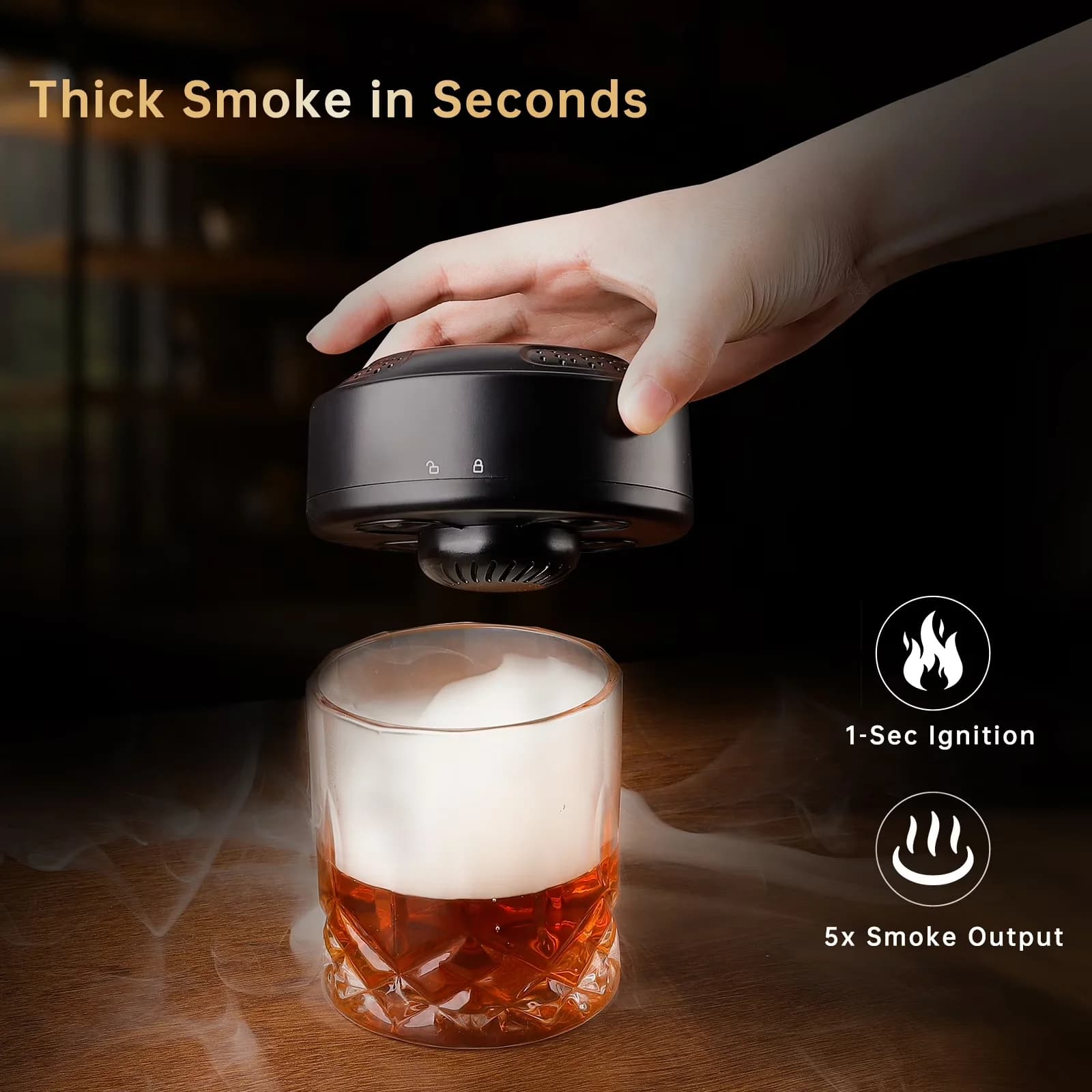 Versatile Smoker with LED, Digital Display, LED Display - Plastic Black Model 807F94